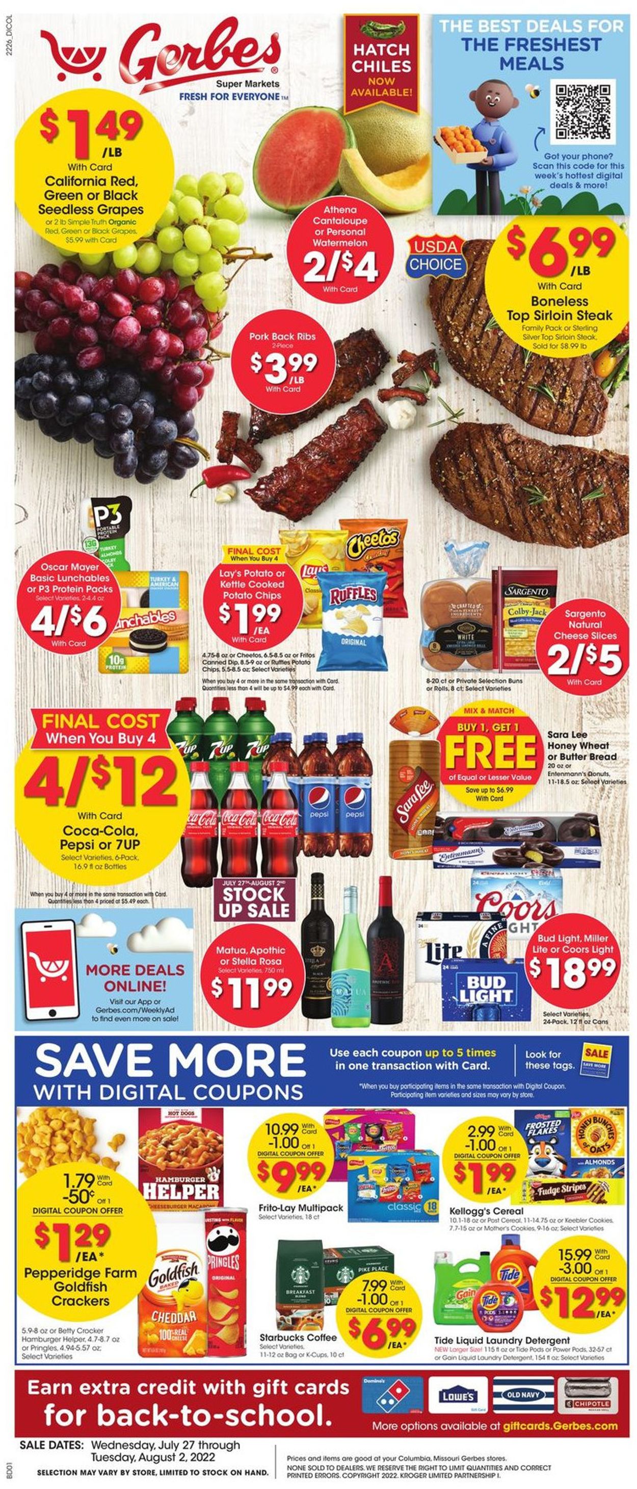 Gerbes Super Markets Weekly Ad Circular - valid 07/27-08/02/2022