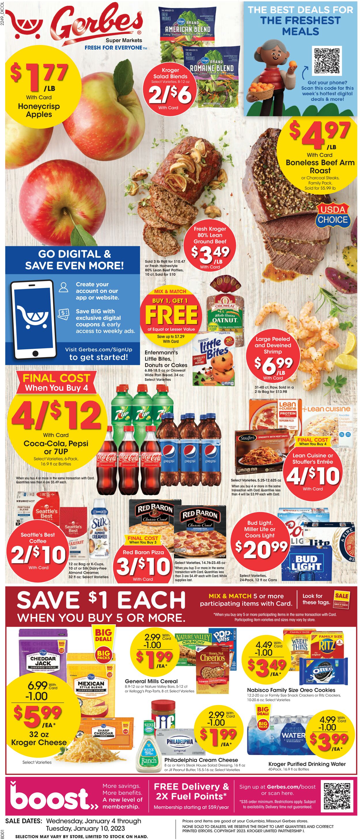 Gerbes Super Markets Weekly Ad Circular - valid 01/04-01/10/2023