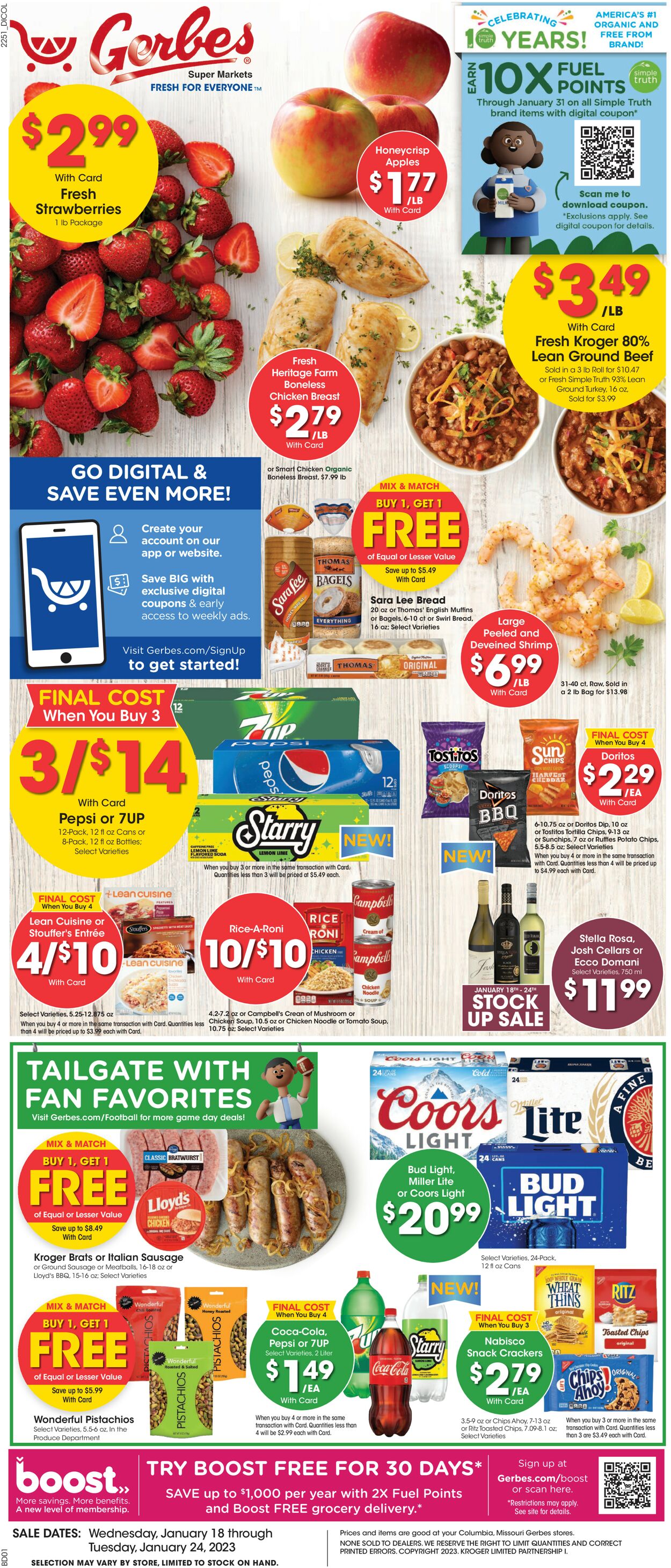 Gerbes Super Markets Weekly Ad Circular - valid 01/18-01/24/2023