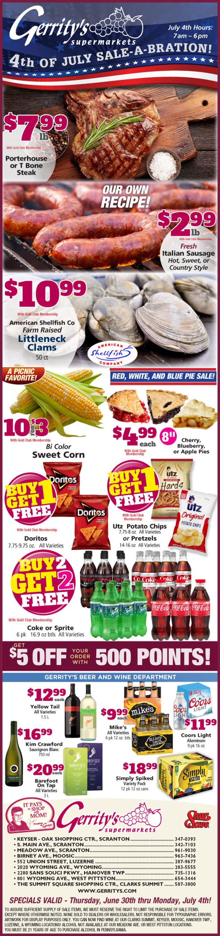 Gerrity's Supermarkets Weekly Ad Circular - valid 07/03-07/04/2022