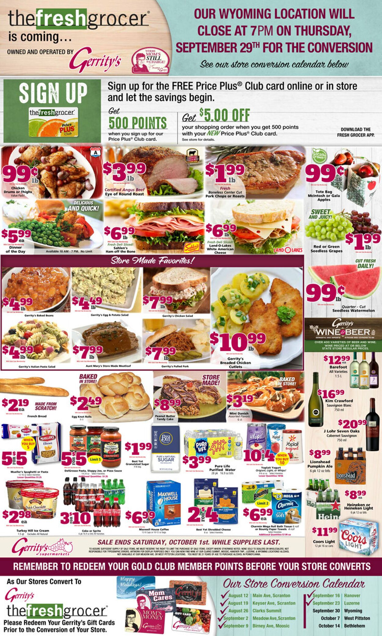Gerrity's Supermarkets Weekly Ad Circular - valid 09/26-10/01/2022