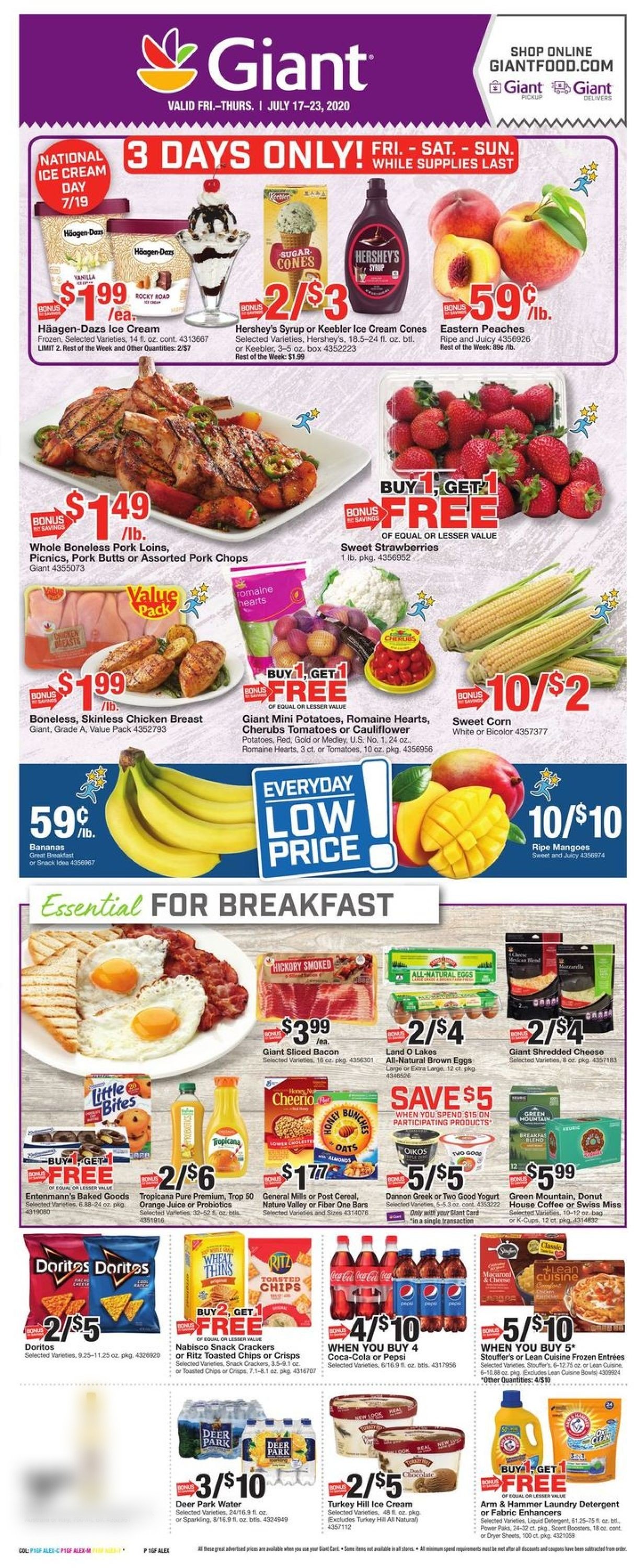 Giant Food Weekly Ad Circular - valid 07/17-07/23/2020