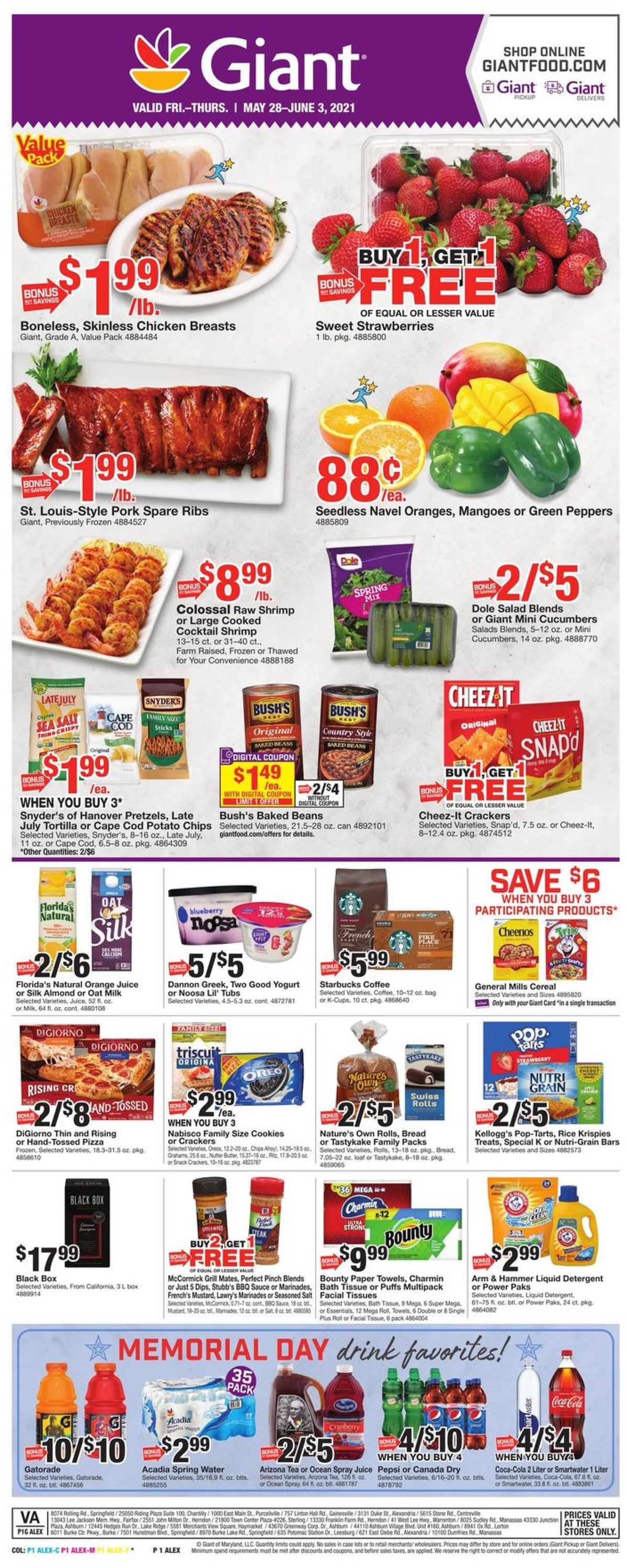 Giant Food Weekly Ad Circular - valid 05/28-06/03/2021