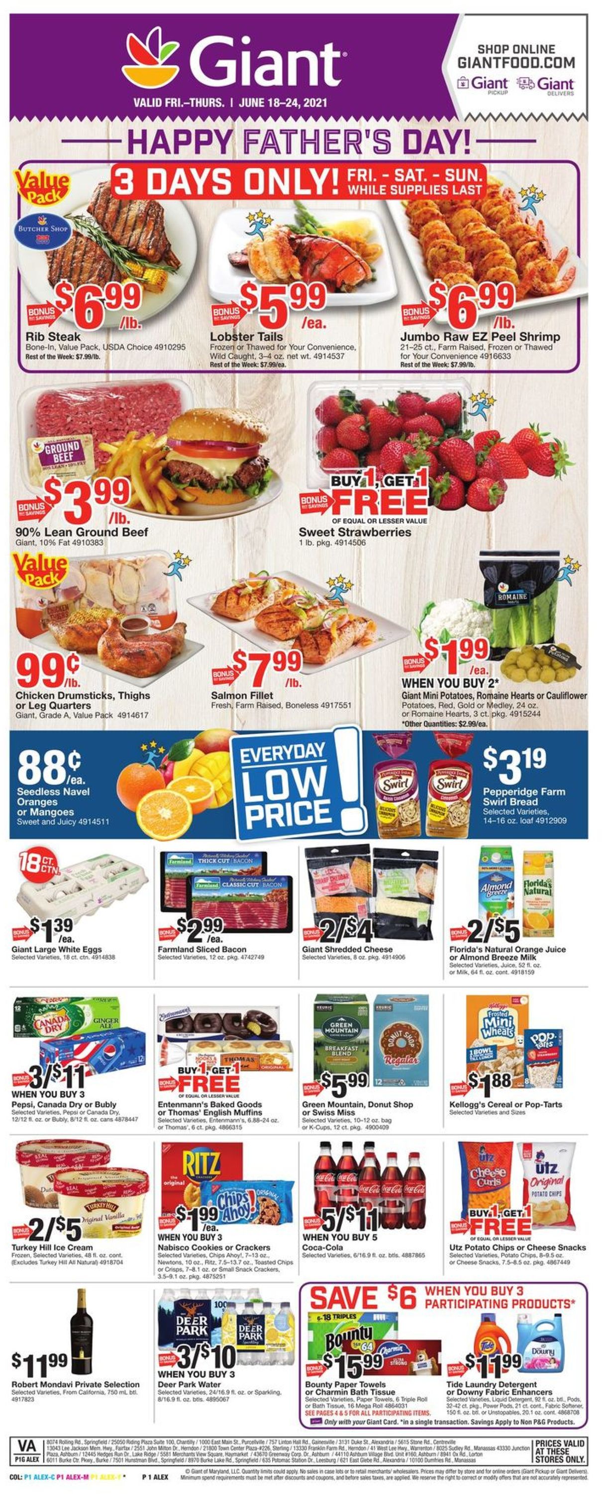 Giant Food Weekly Ad Circular - valid 06/18-06/24/2021