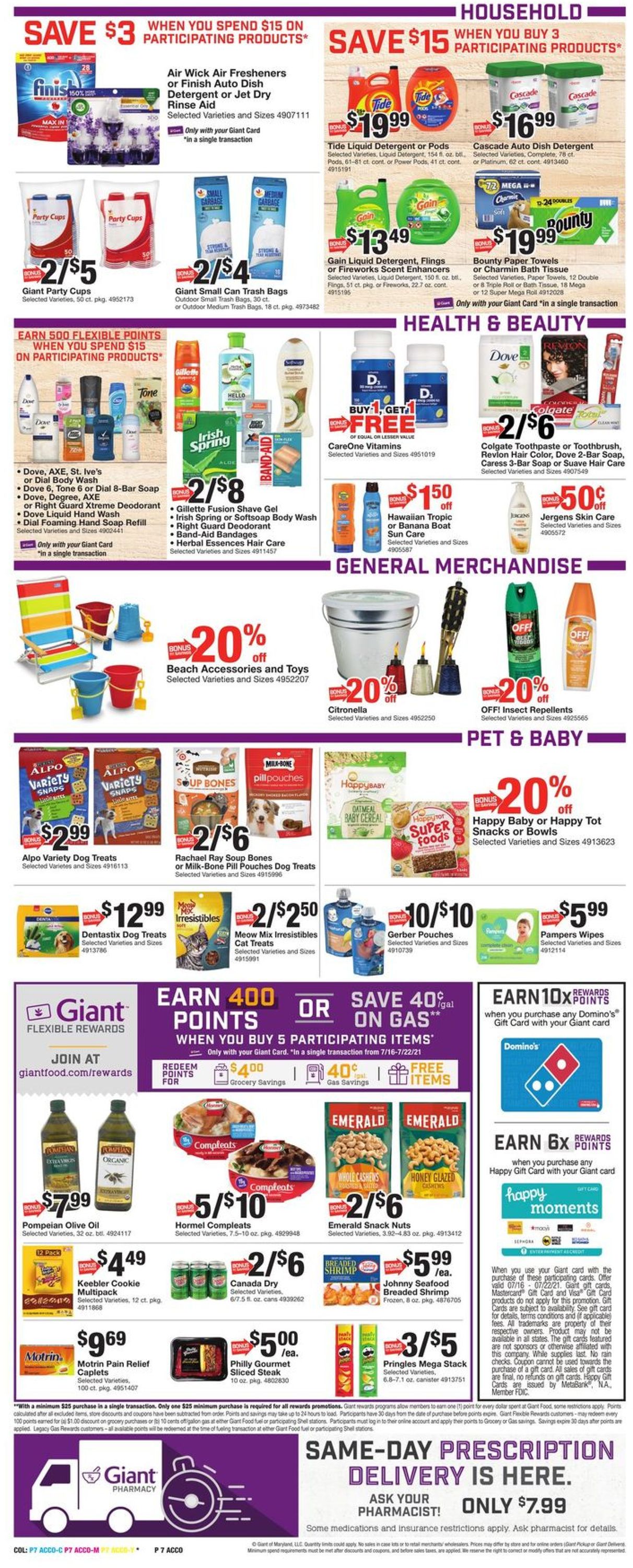 Giant Food Weekly Ad Circular - valid 07/16-07/22/2021 (Page 9)