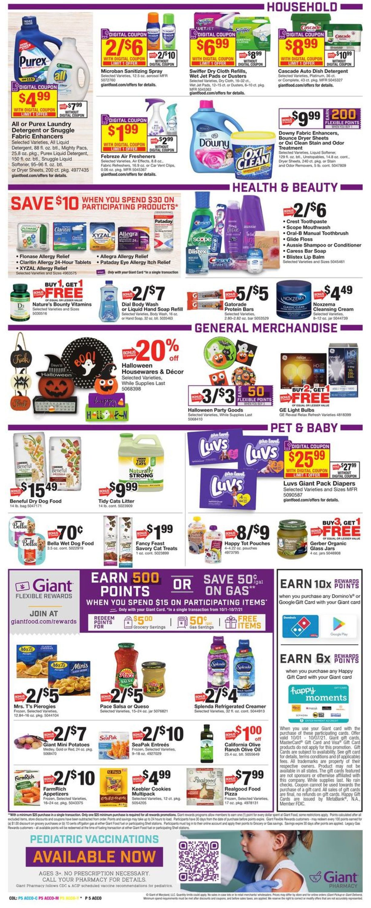 Giant Food Weekly Ad Circular - valid 10/01-10/07/2021 (Page 7)