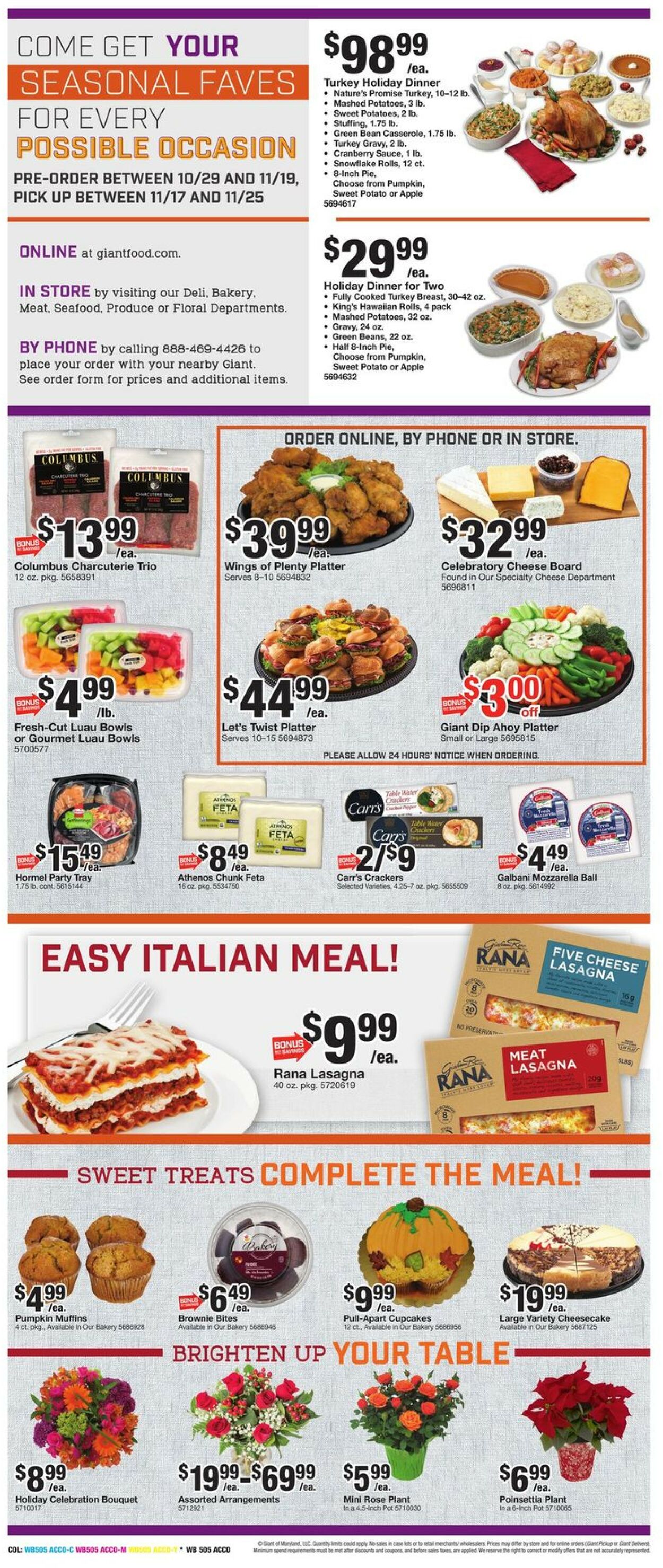 Giant Food Weekly Ad Circular - valid 11/11-11/17/2022 (Page 2)