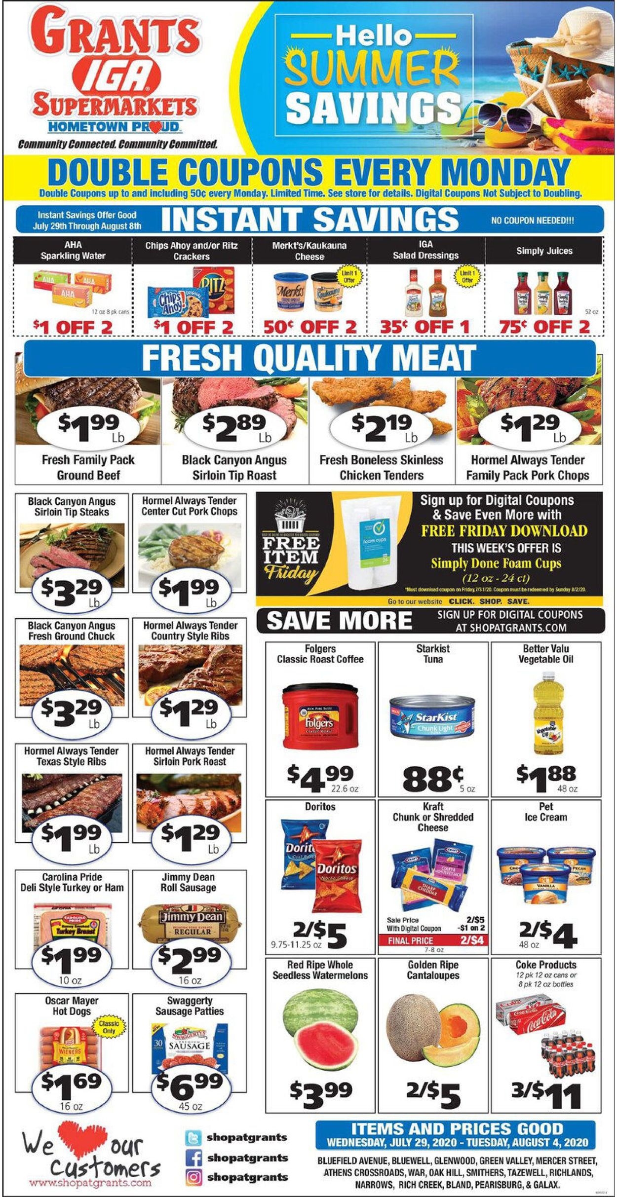 Grant's Supermarket Weekly Ad Circular - valid 07/29-08/04/2020