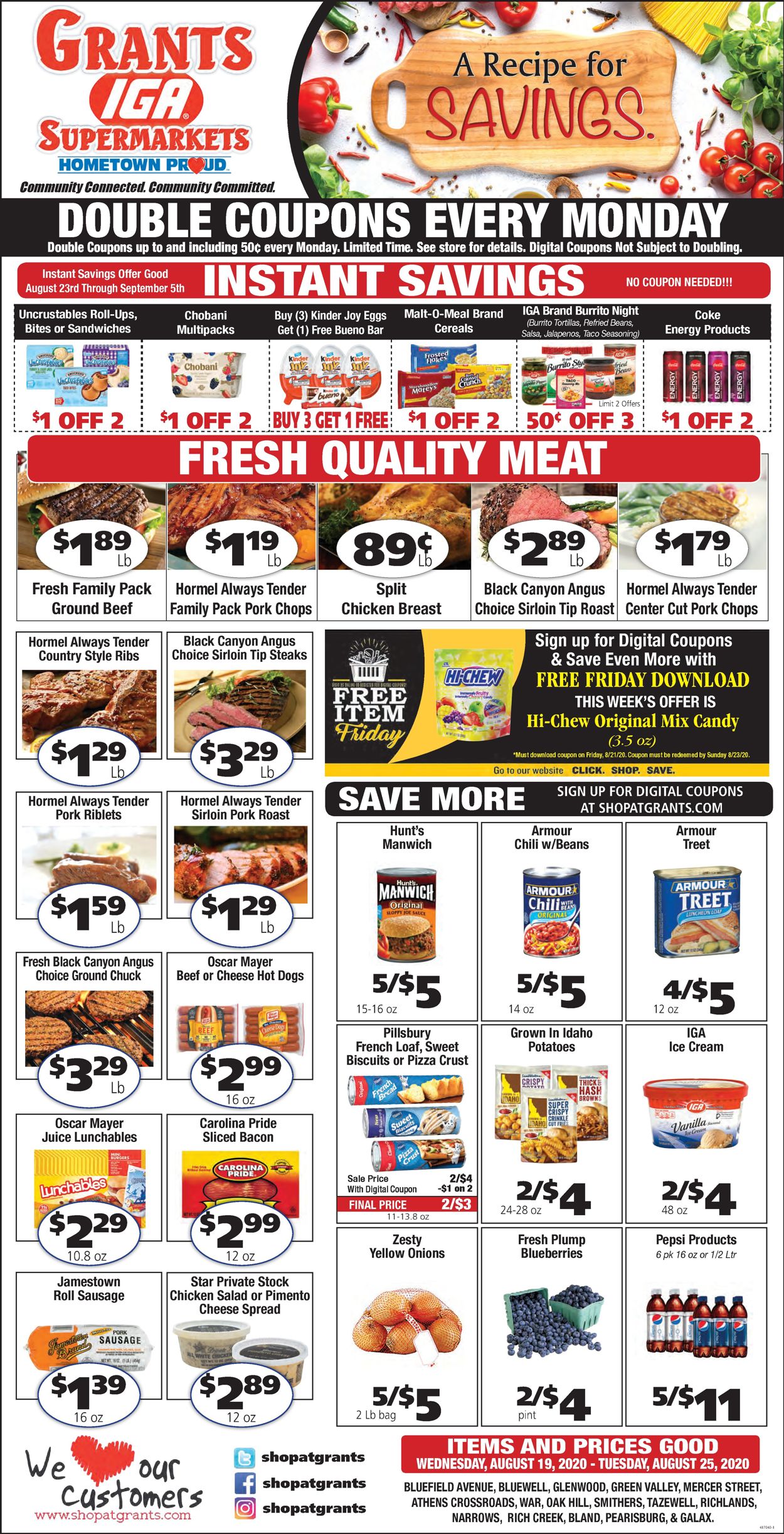 Grant's Supermarket Weekly Ad Circular - valid 08/19-08/25/2020