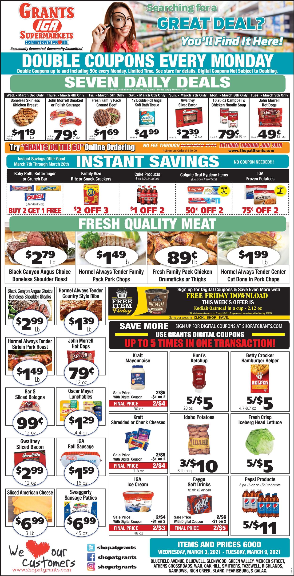 Grant's Supermarket Weekly Ad Circular - valid 03/03-03/09/2021
