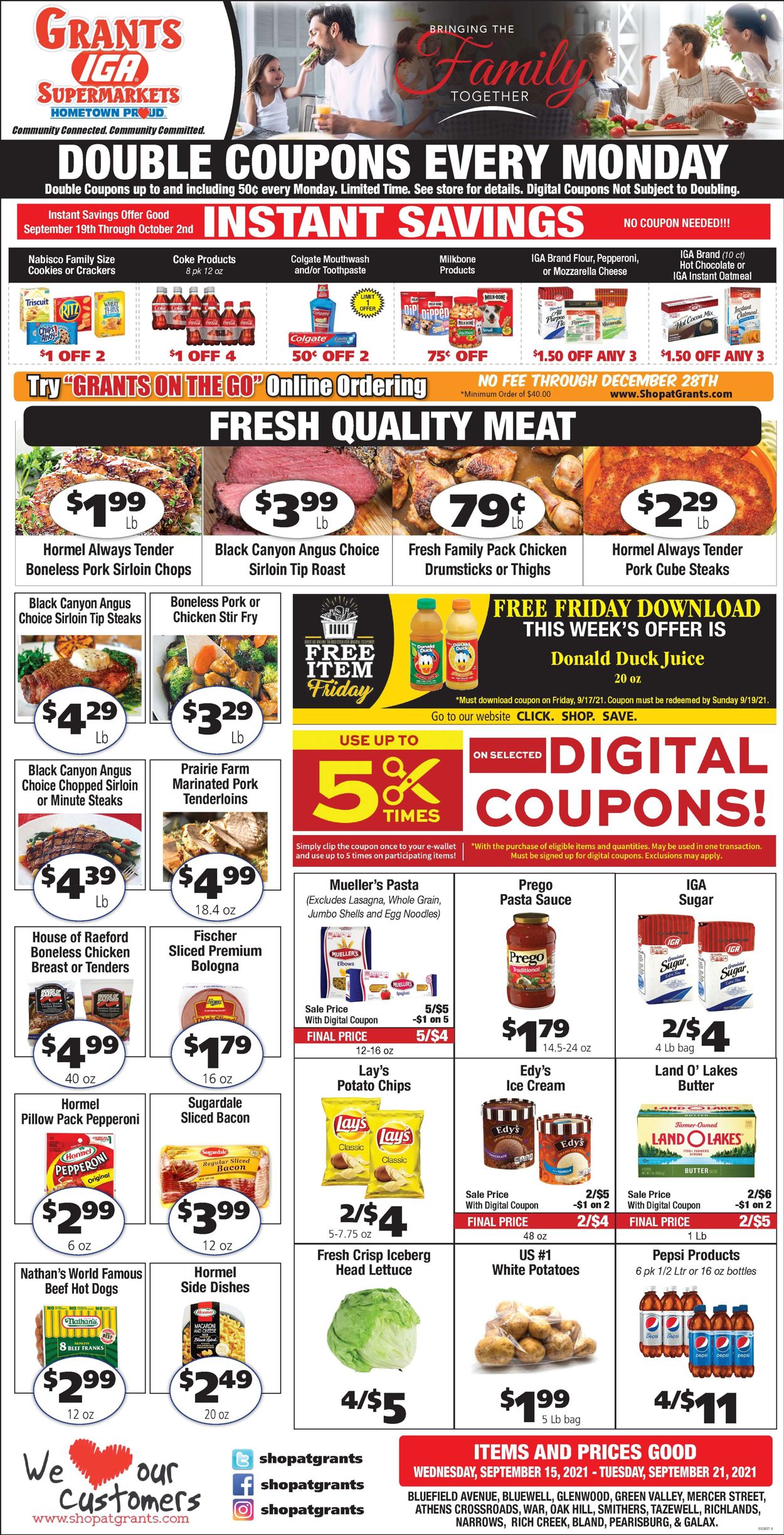 Grant's Supermarket Weekly Ad Circular - valid 09/15-09/21/2021