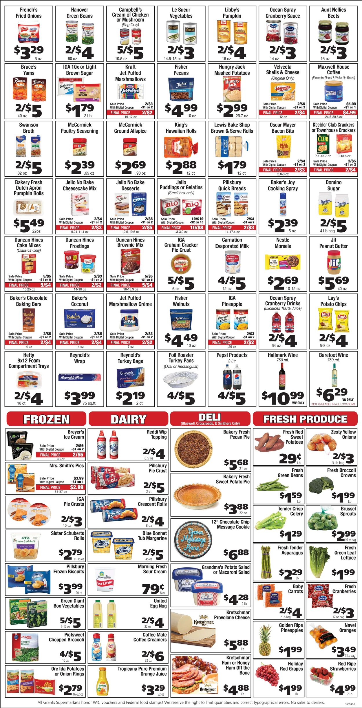 Grant's Supermarket THANKSGIVING 2021 Weekly Ad Circular - valid 11/17-11/23/2021