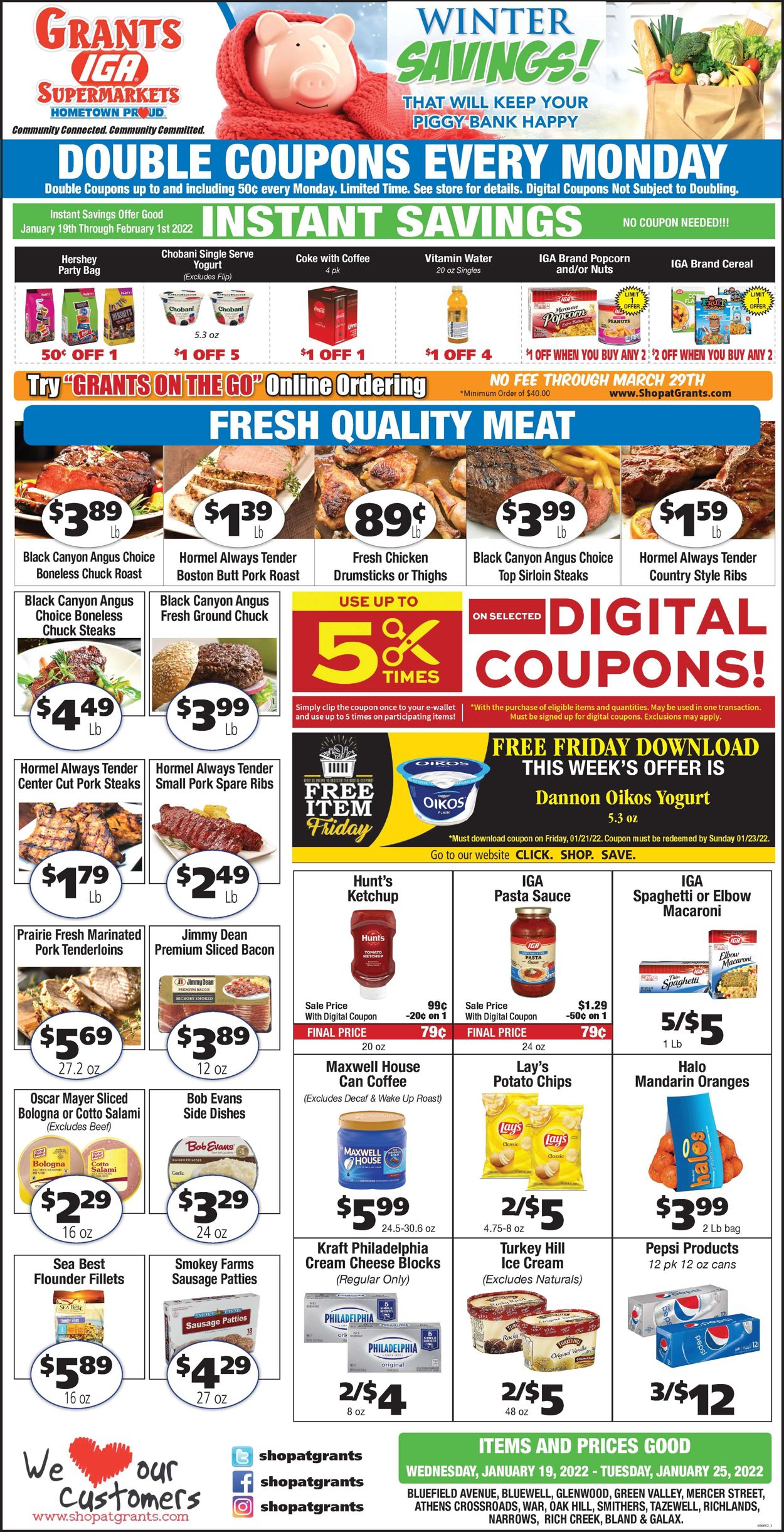 Grant's Supermarket Weekly Ad Circular - valid 01/19-01/25/2022