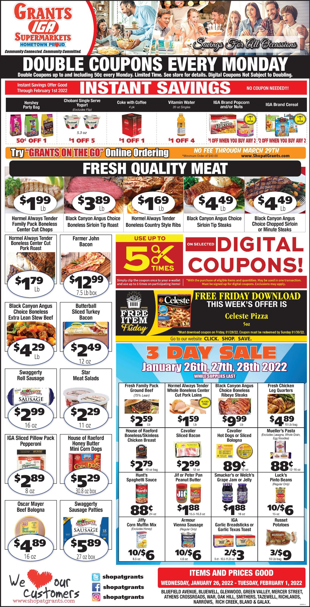 Grant's Supermarket Weekly Ad Circular - valid 01/26-02/01/2022