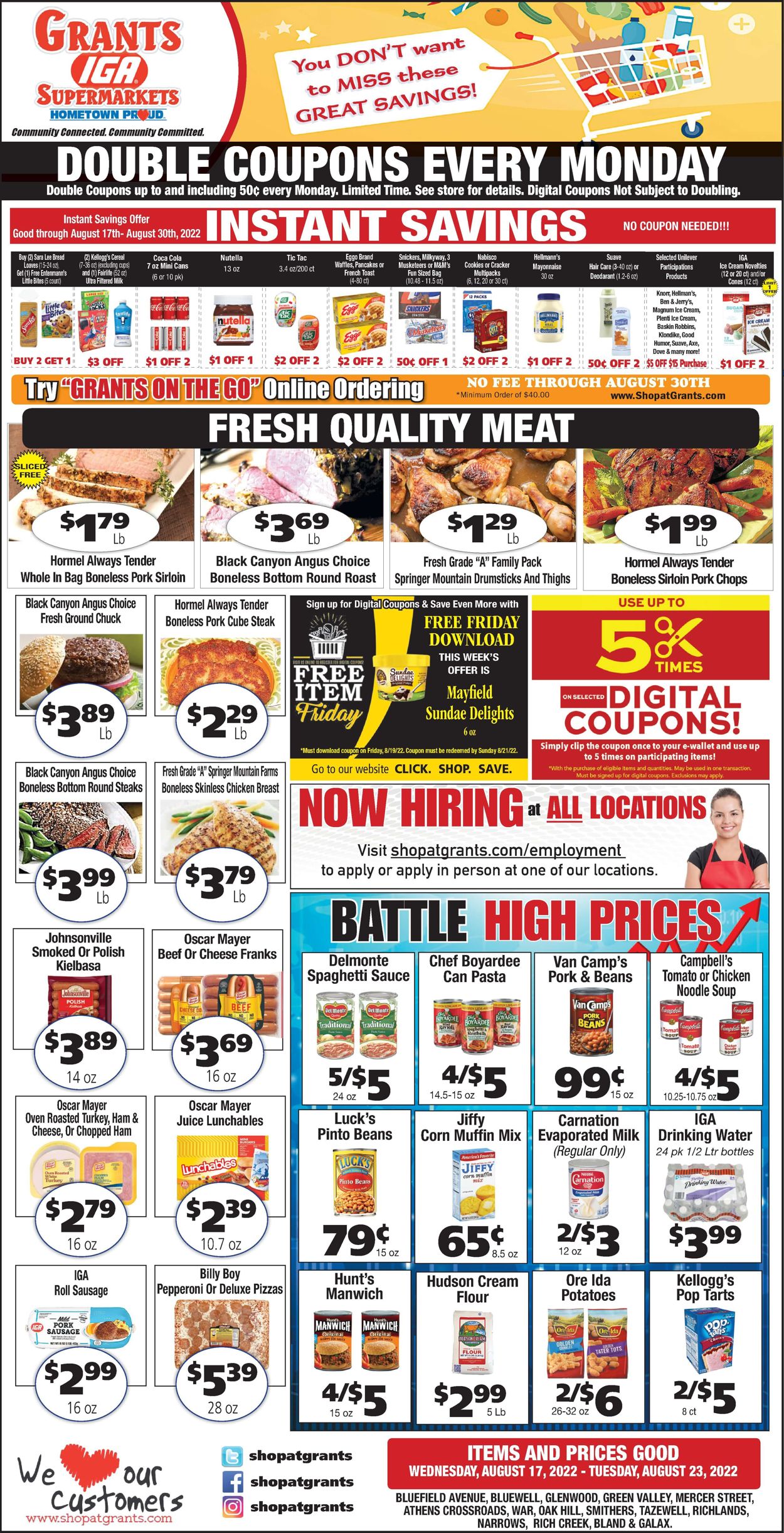 Grant's Supermarket Weekly Ad Circular - valid 08/17-08/23/2022