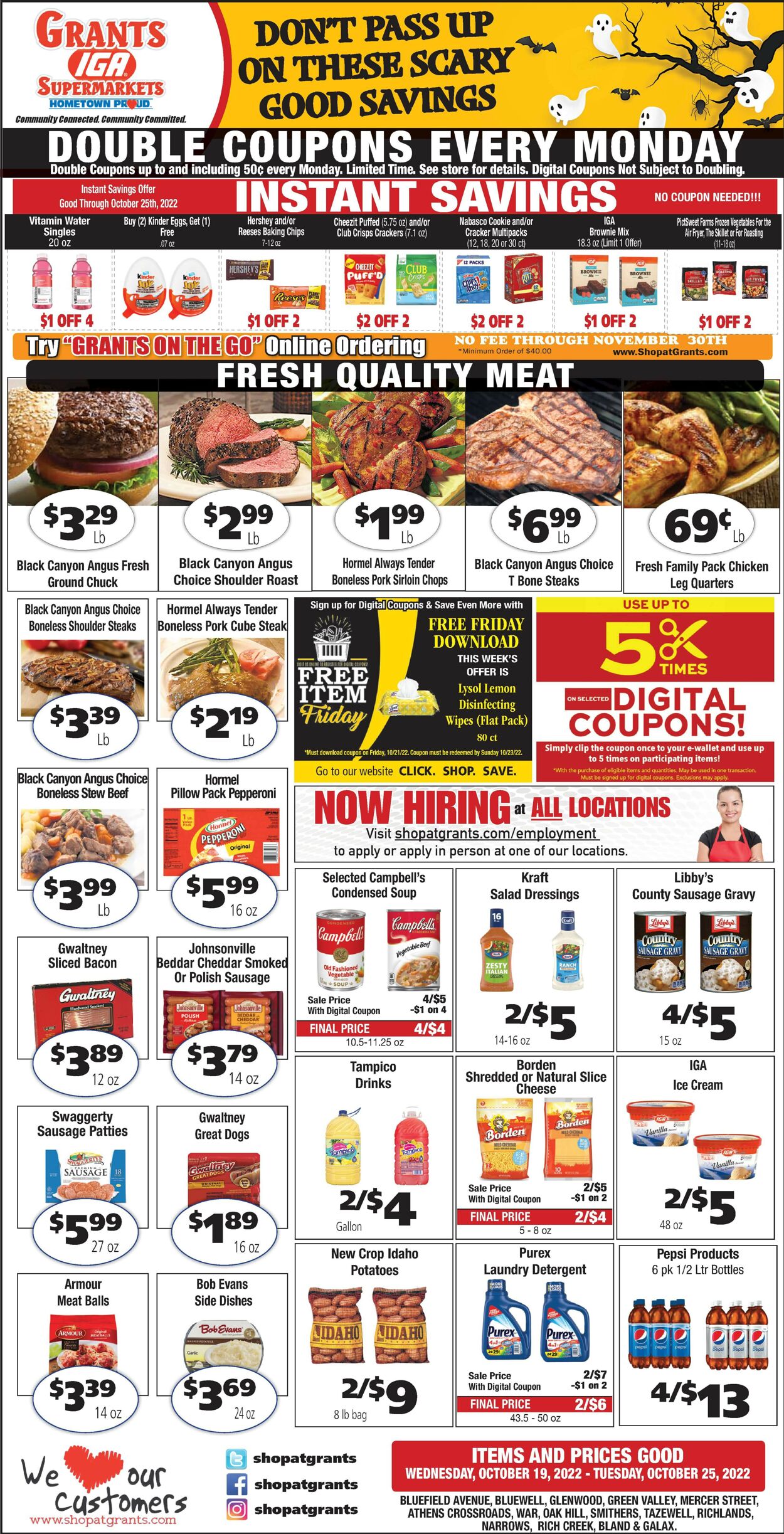Grant's Supermarket Weekly Ad Circular - valid 10/19-10/25/2022