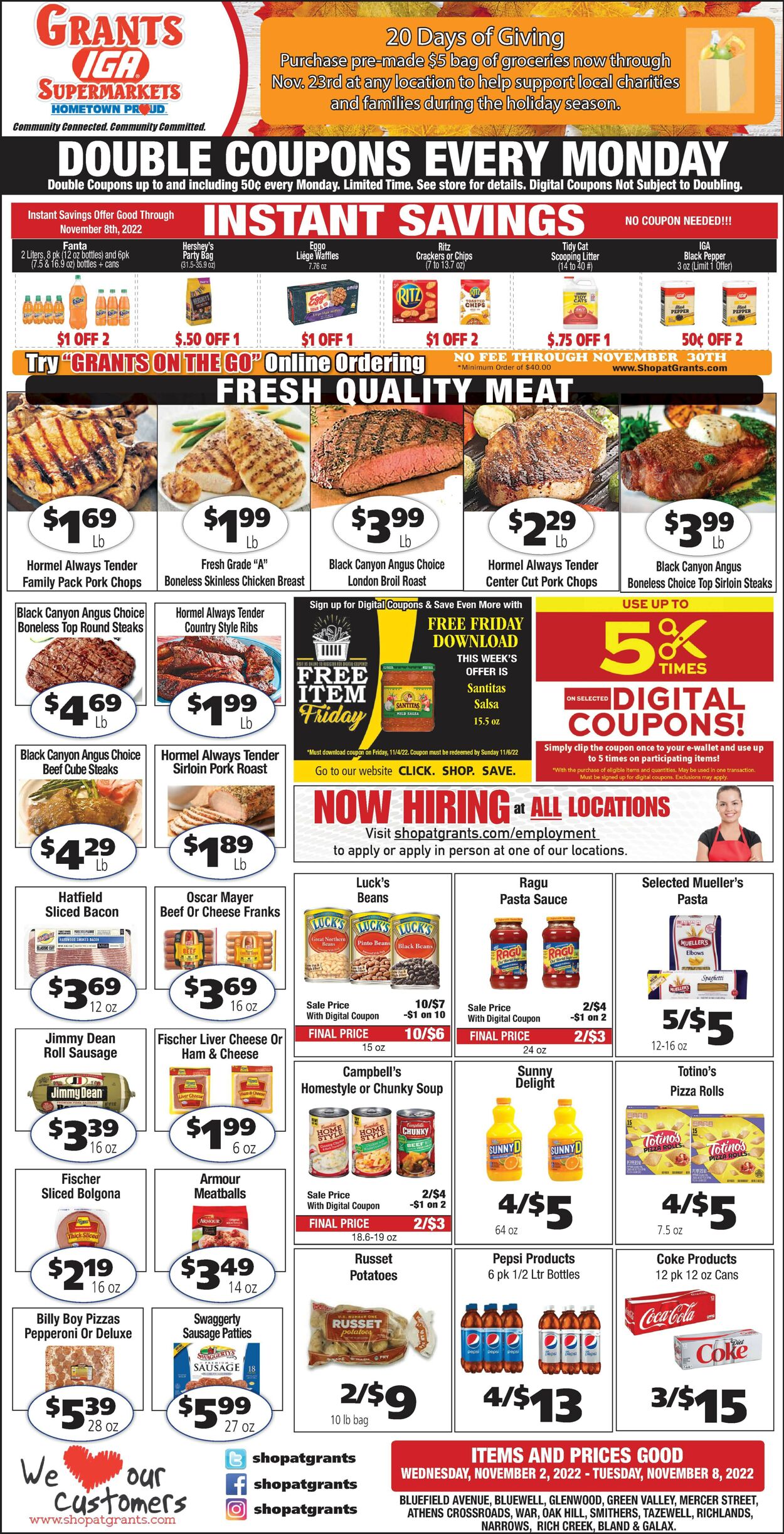 Grant's Supermarket Weekly Ad Circular - valid 11/02-11/08/2022