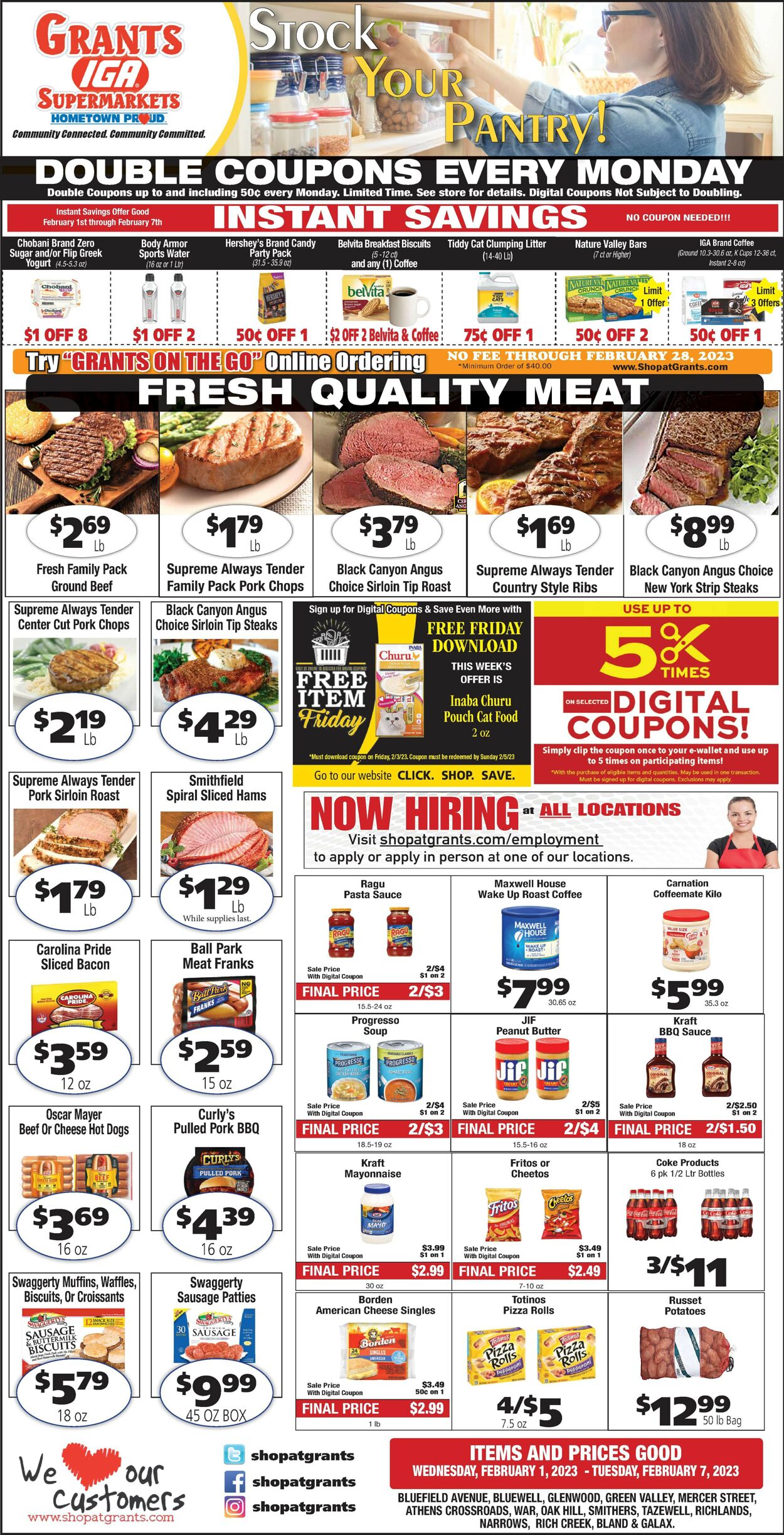 Grant's Supermarket Weekly Ad Circular - valid 02/01-02/07/2023