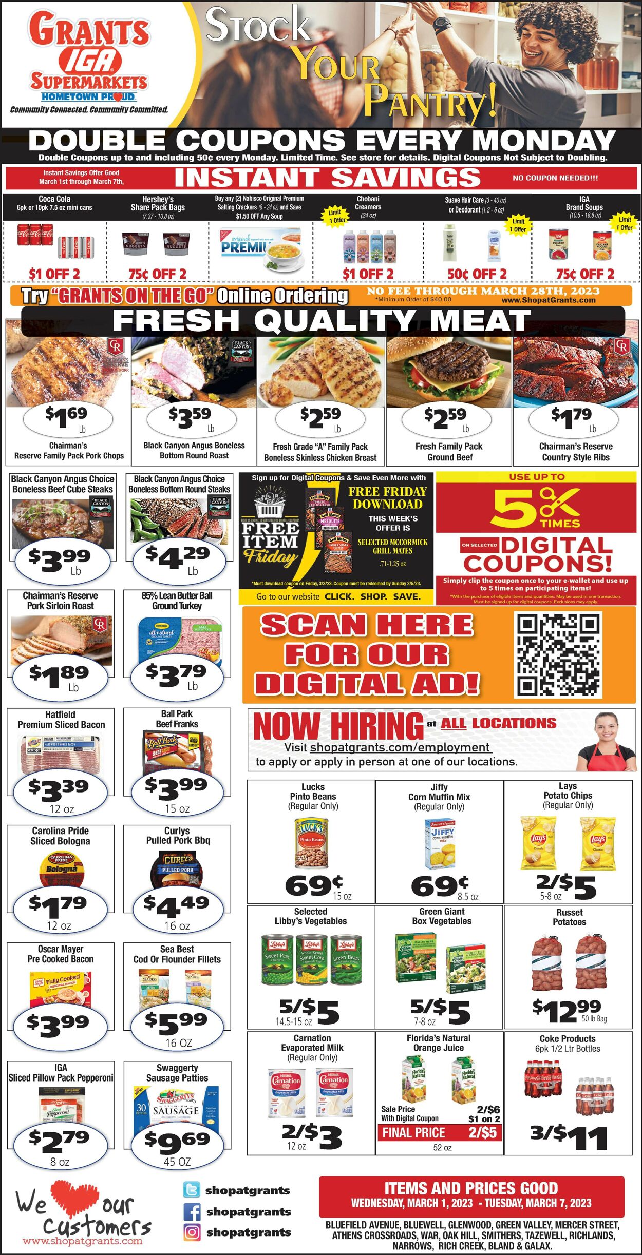 Grant's Supermarket Weekly Ad Circular - valid 03/01-03/07/2023