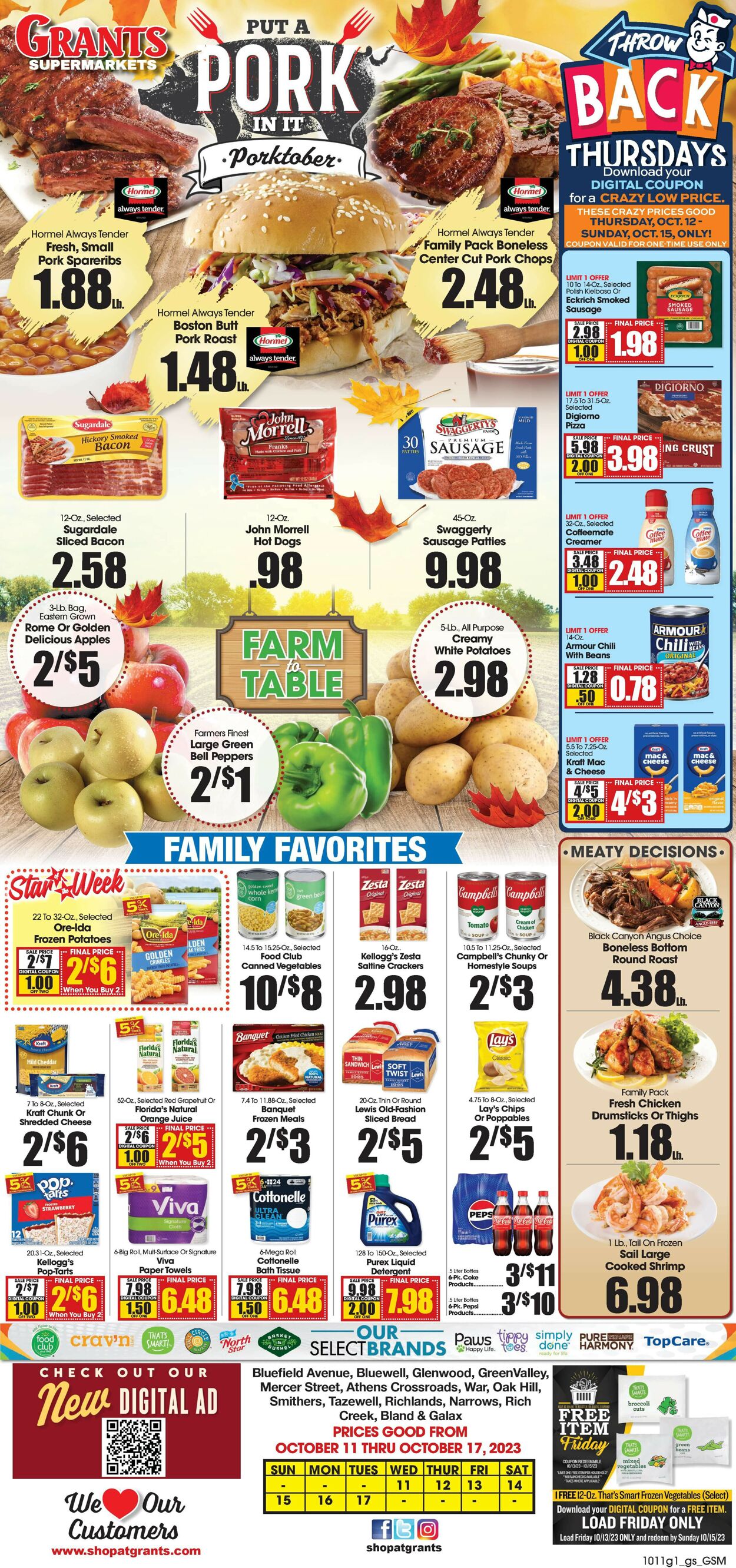 Grant's Supermarket Weekly Ad Circular - valid 10/11-10/17/2023