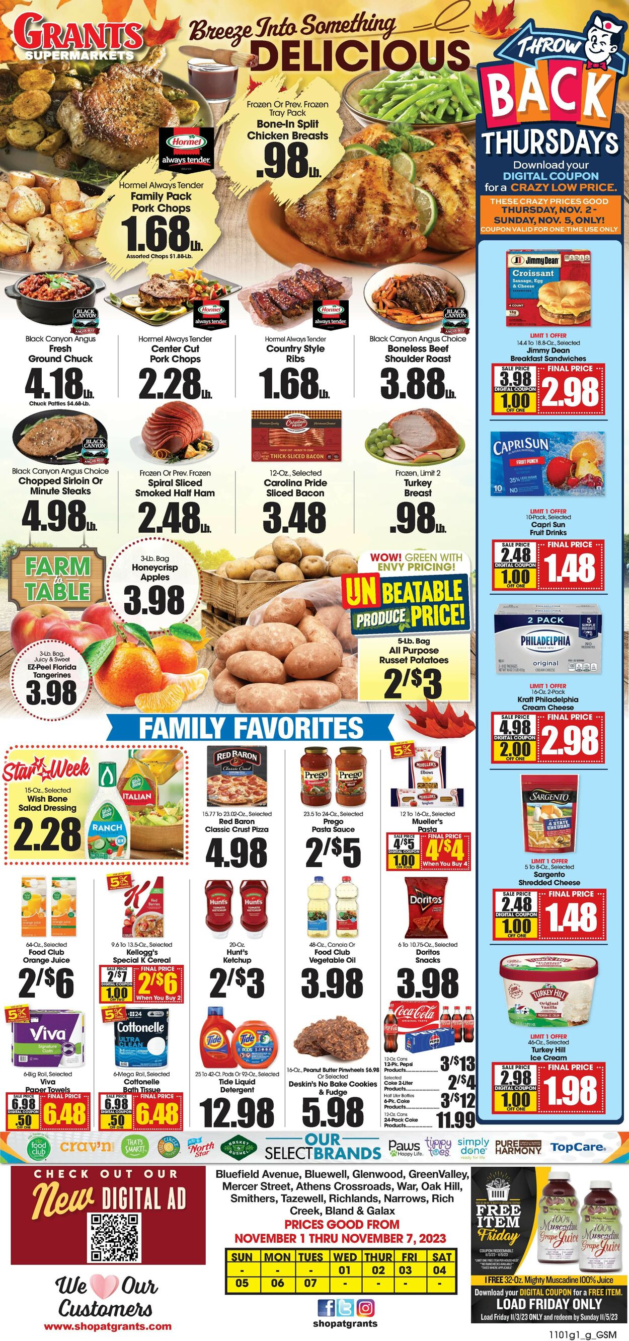 Grant's Supermarket Weekly Ad Circular - valid 11/01-11/07/2023