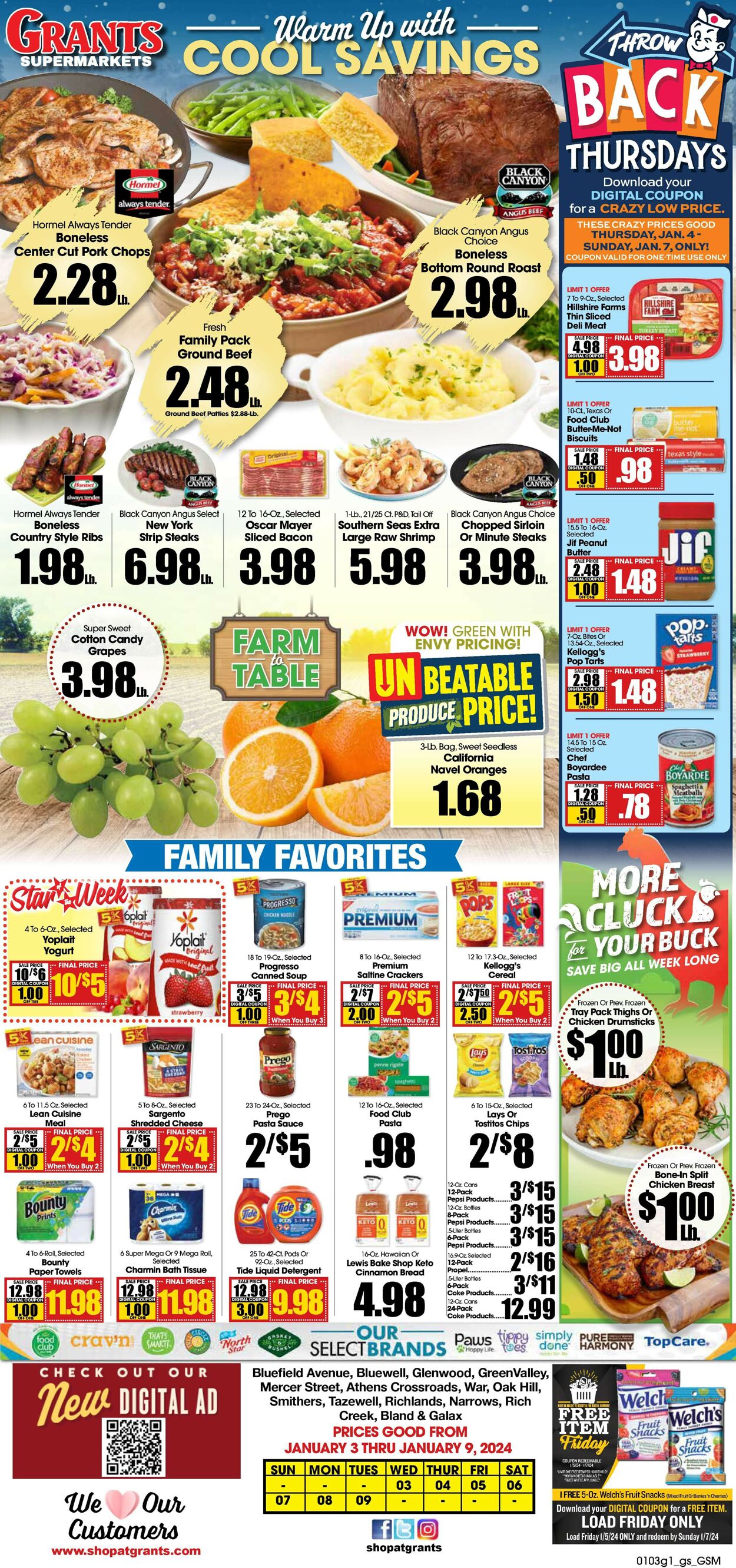 Grant's Supermarket Weekly Ad Circular - valid 01/03-01/09/2024