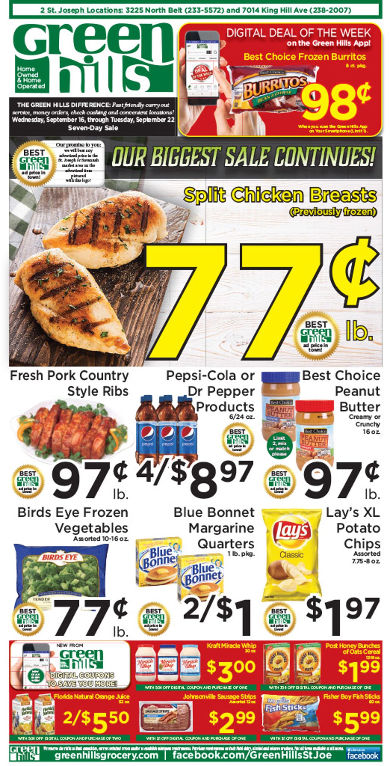 Green Hills Grocery Weekly Ad Circular - valid 09/16-09/22/2020