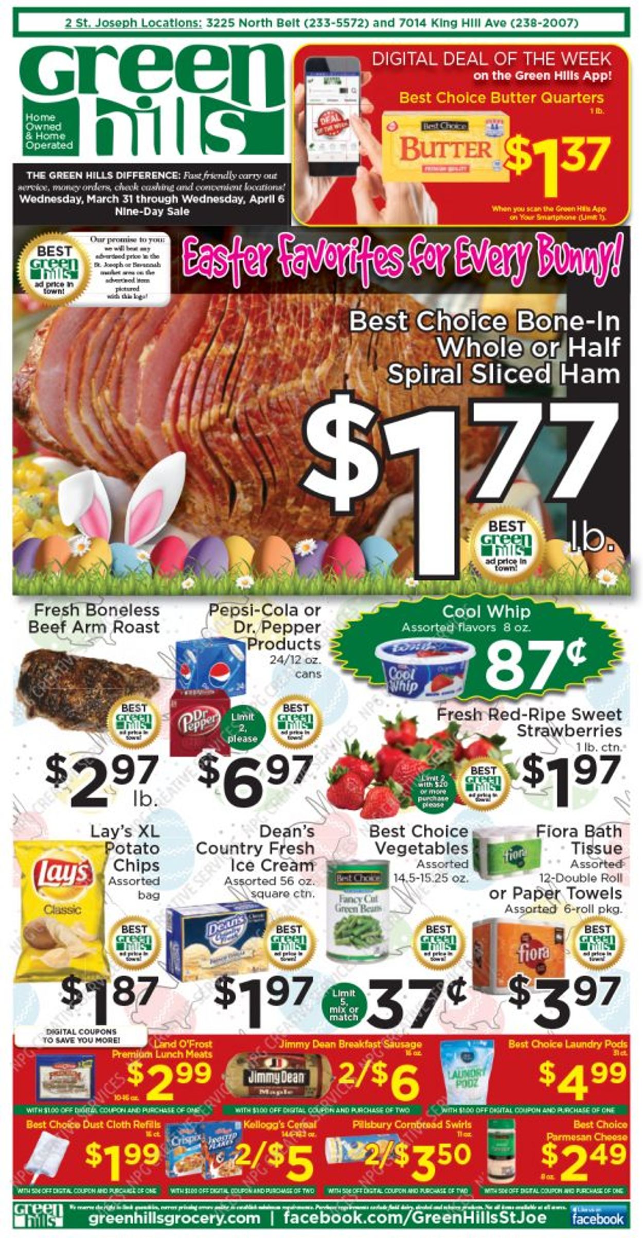 Green Hills Grocery - Easter 2021 Weekly Ad Circular - valid 03/31-04/06/2021