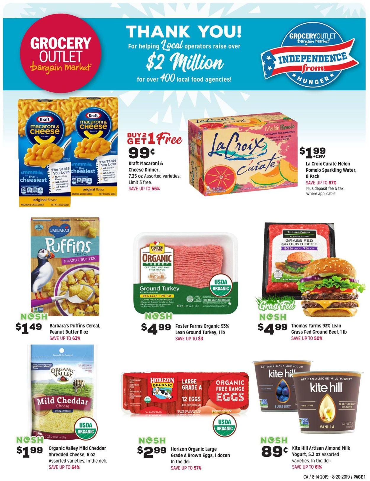 Grocery Outlet Weekly Ad Circular - valid 08/14-08/20/2019