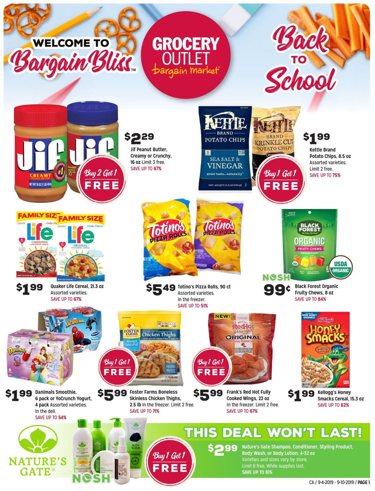 Grocery Outlet Weekly Ad Circular - valid 09/04-09/10/2019
