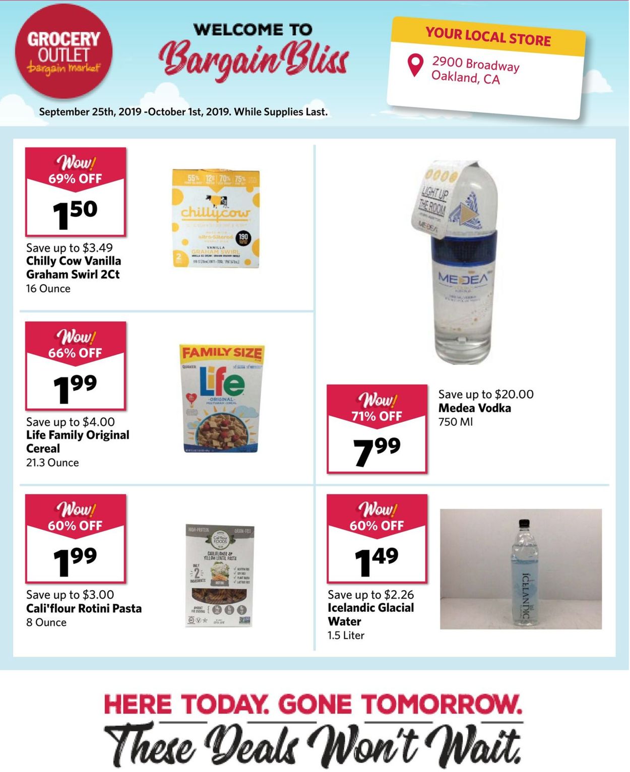 Grocery Outlet Weekly Ad Circular - valid 09/25-10/01/2019
