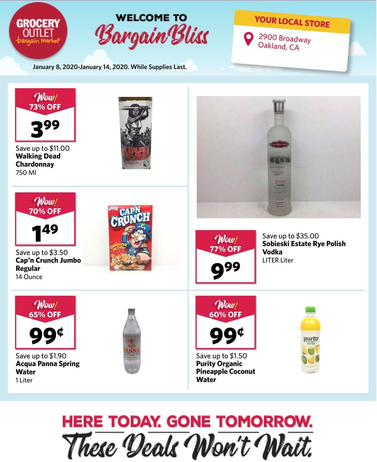 Grocery Outlet Weekly Ad Circular - valid 01/08-01/14/2020