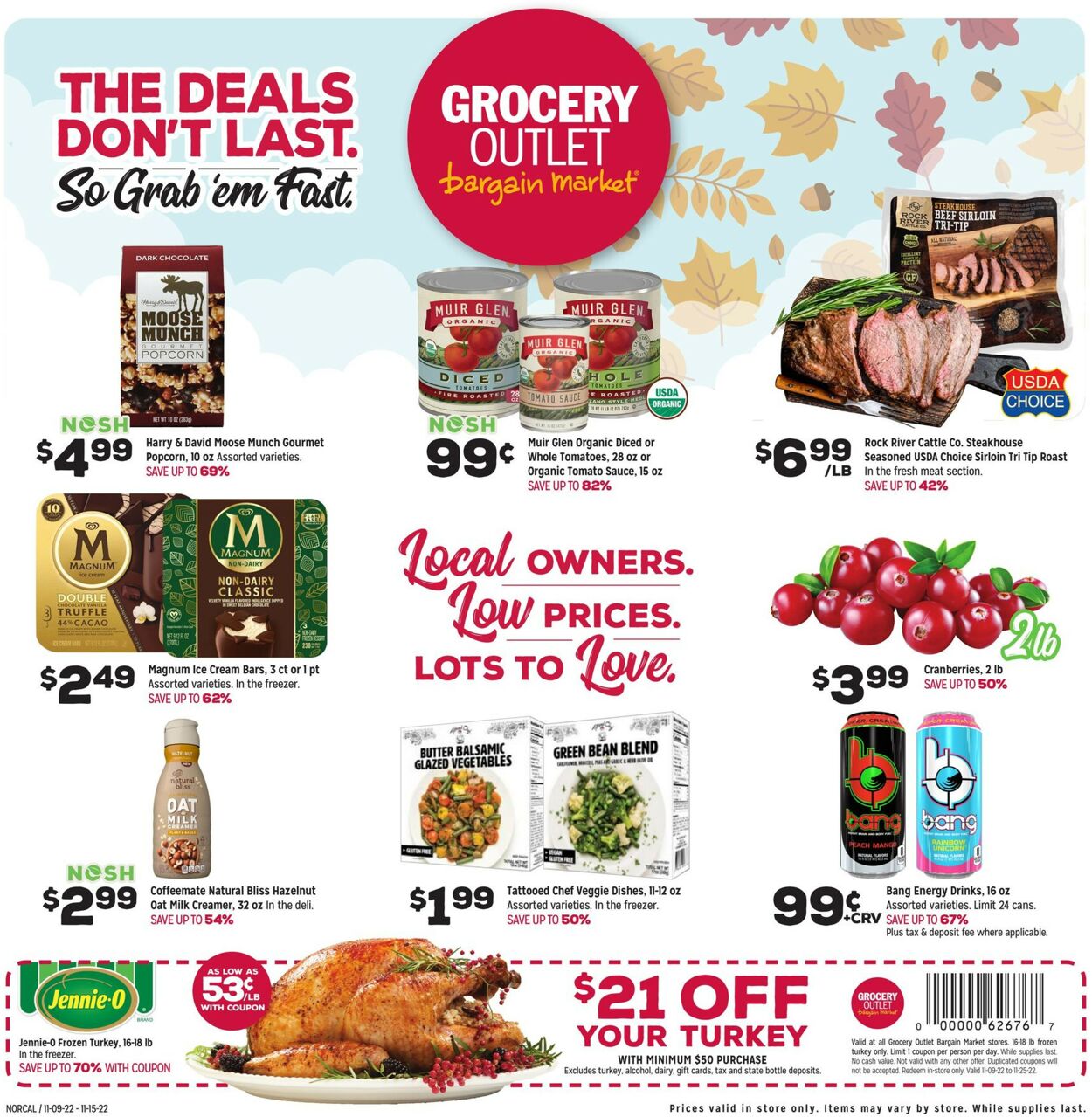 Grocery Outlet Weekly Ad Circular - valid 11/09-11/15/2022