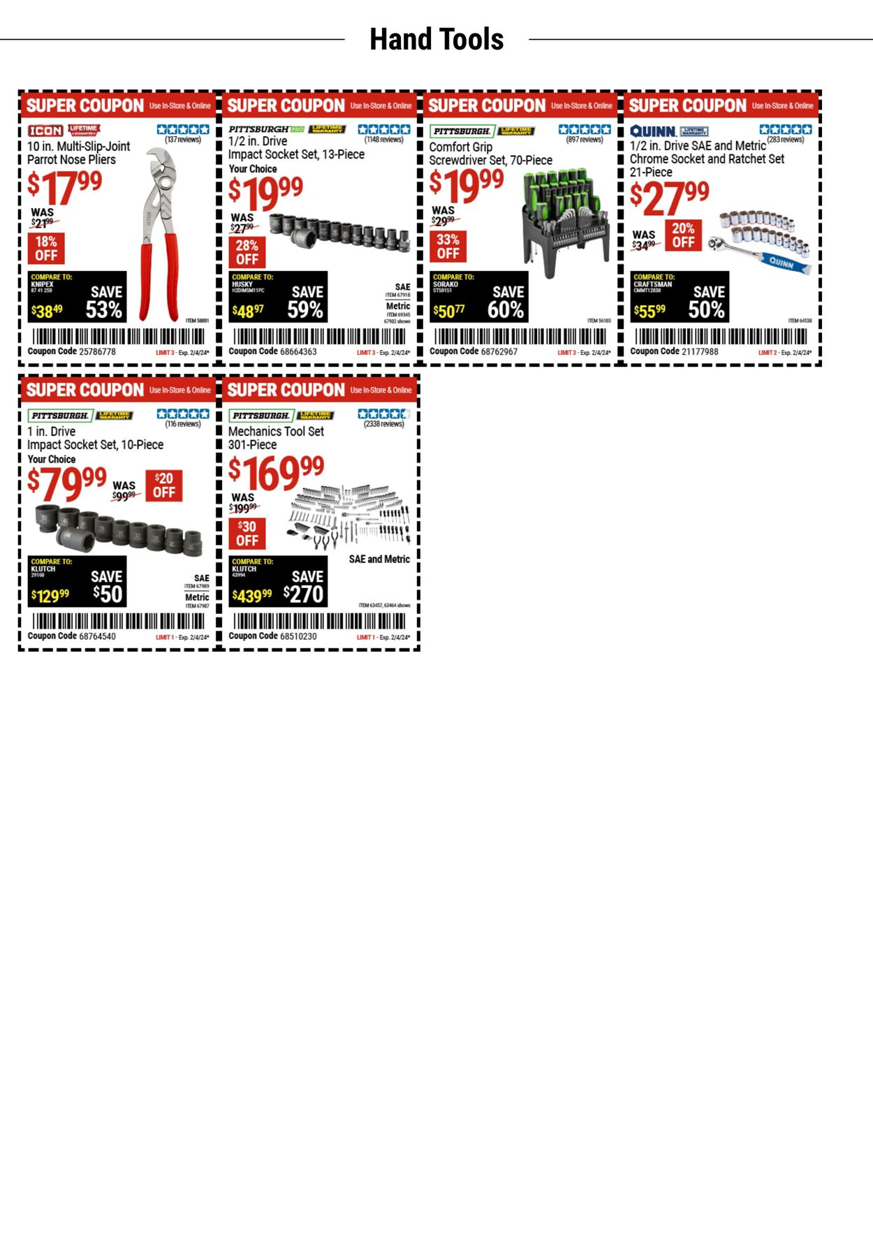 Harbor Freight Weekly Ad Circular - valid 01/22-02/04/2024 (Page 4)