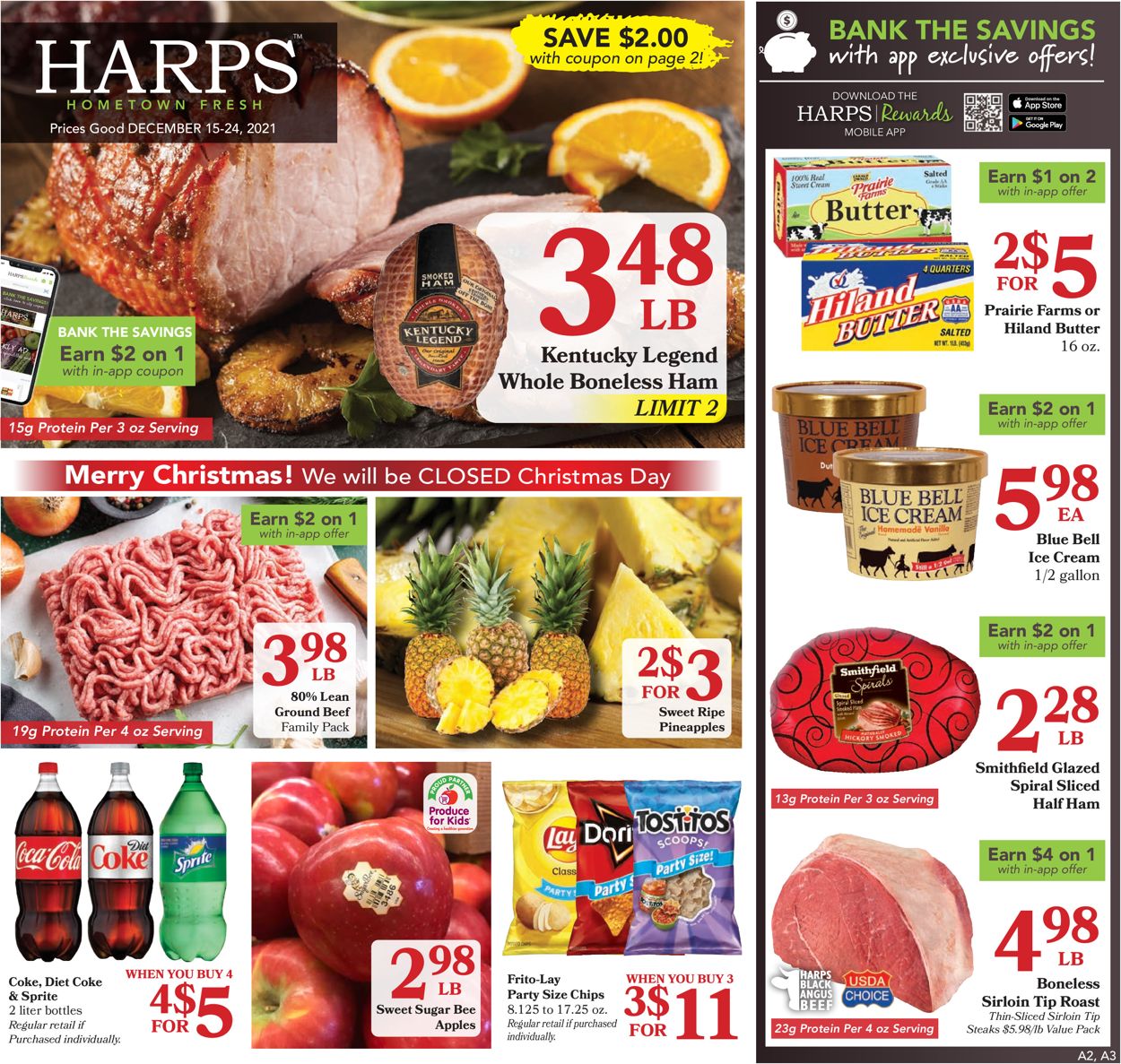 Harps Foods CHRISTMAS 2021 Weekly Ad Circular - valid 12/15-12/24/2021