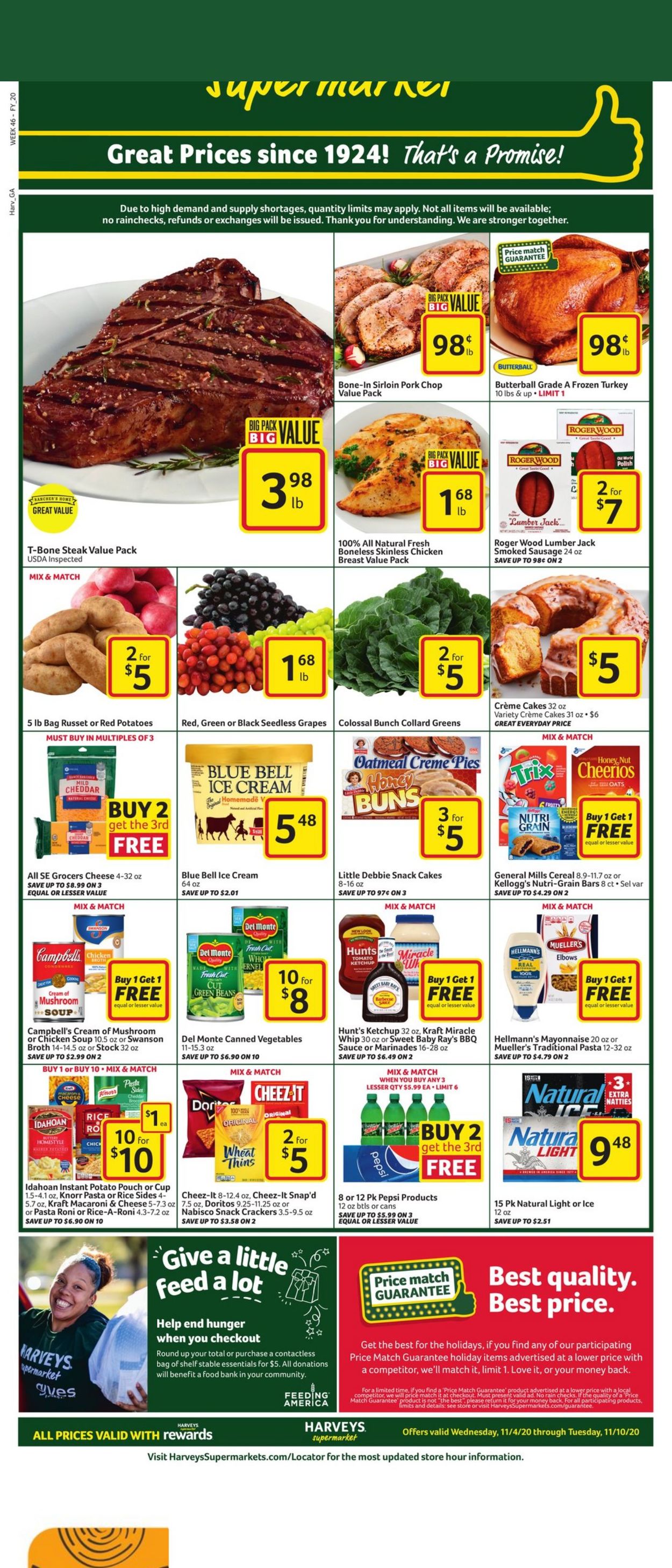 Harveys Supermarket Weekly Ad Circular - valid 11/04-11/10/2020