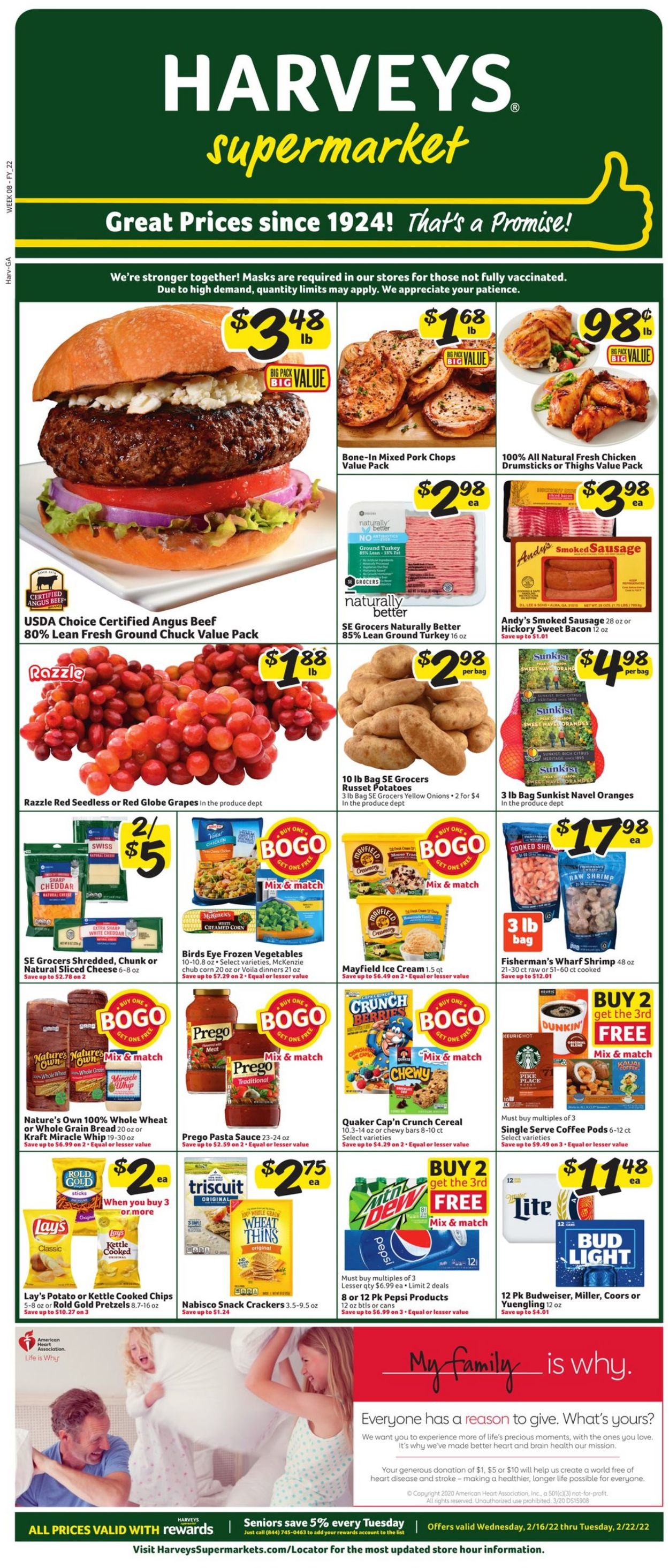 Harveys Supermarket Weekly Ad Circular - valid 02/16-02/22/2022
