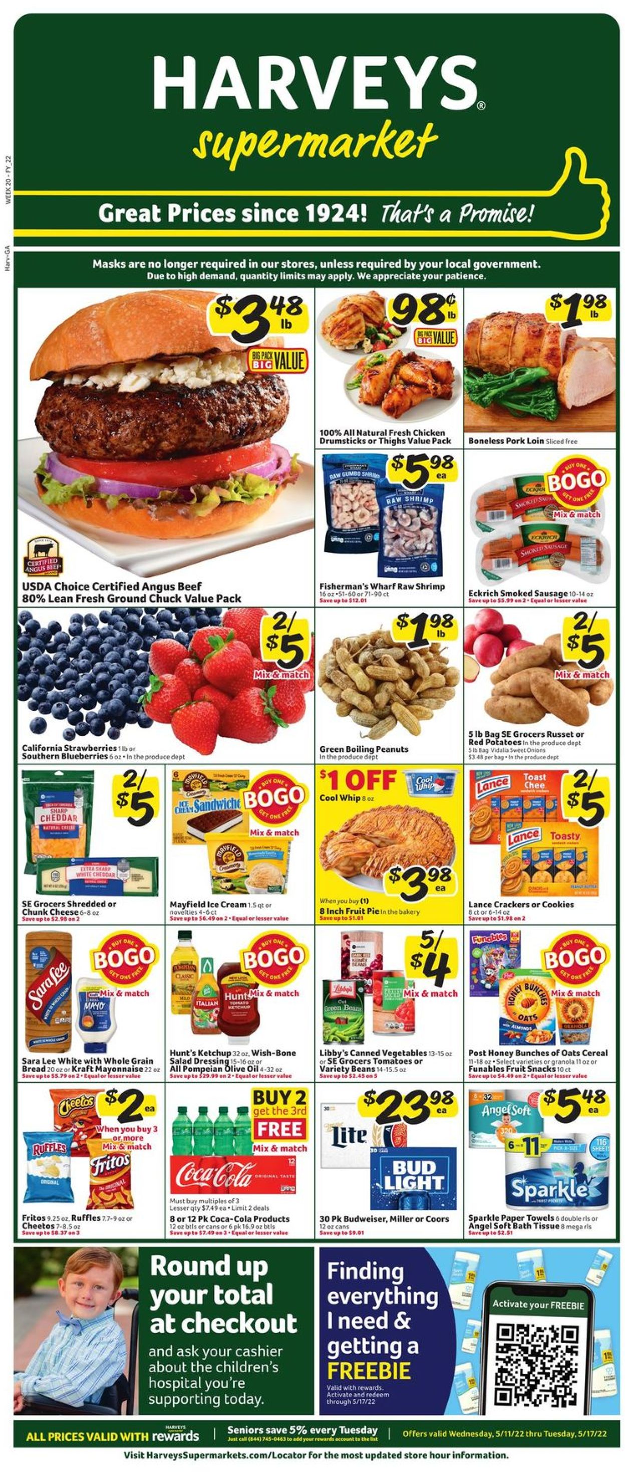 Harveys Supermarket Weekly Ad Circular - valid 05/11-05/17/2022