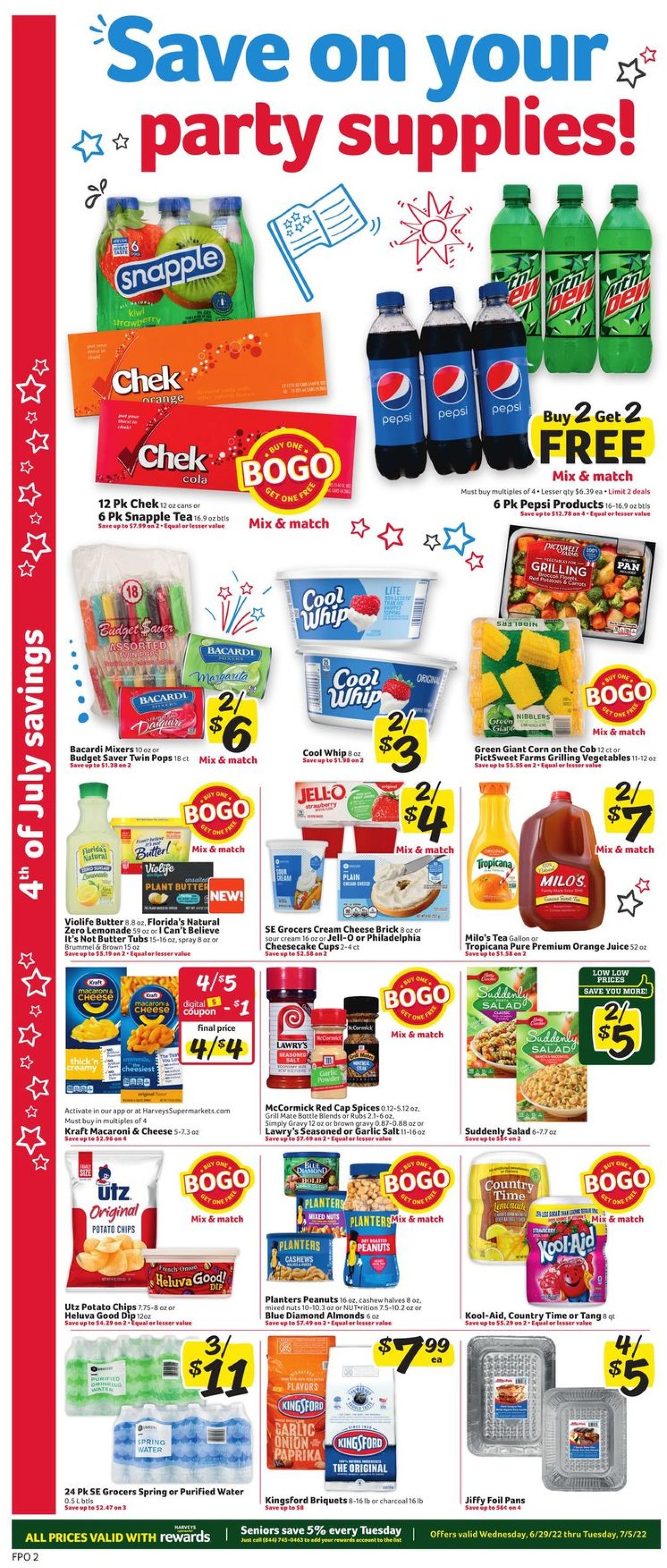 Harveys Supermarket Weekly Ad Circular - valid 06/29-07/05/2022 (Page 6)