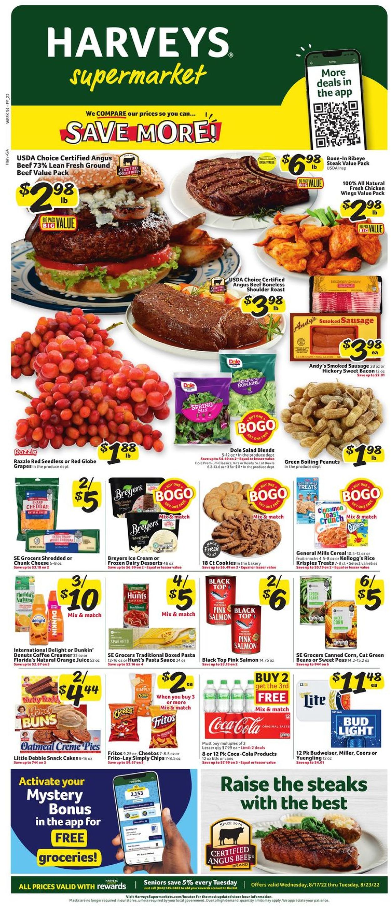 Harveys Supermarket Weekly Ad Circular - valid 08/17-08/23/2022