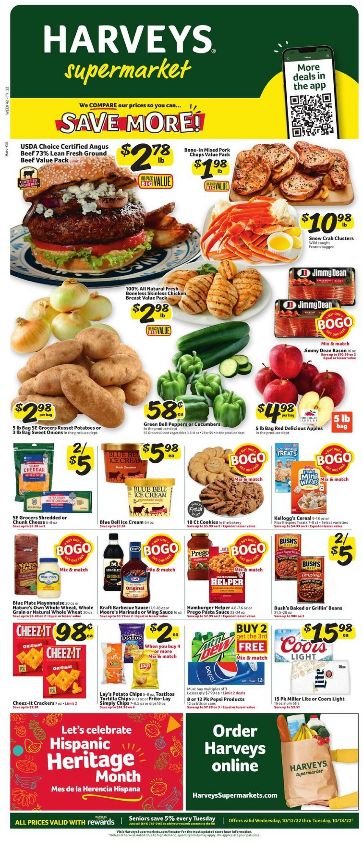 Harveys Supermarket Weekly Ad Circular - valid 10/12-10/18/2022