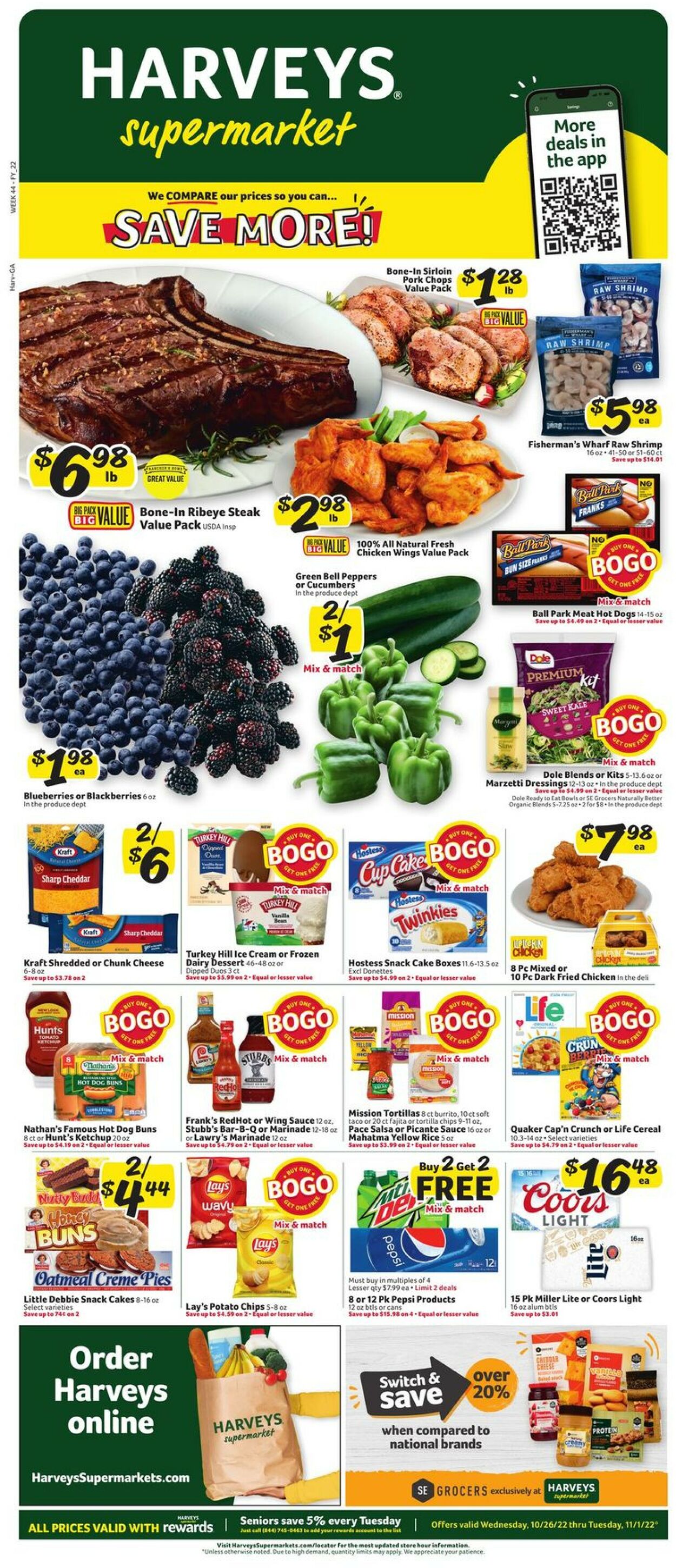 Harveys Supermarket Weekly Ad Circular - valid 10/26-11/01/2022