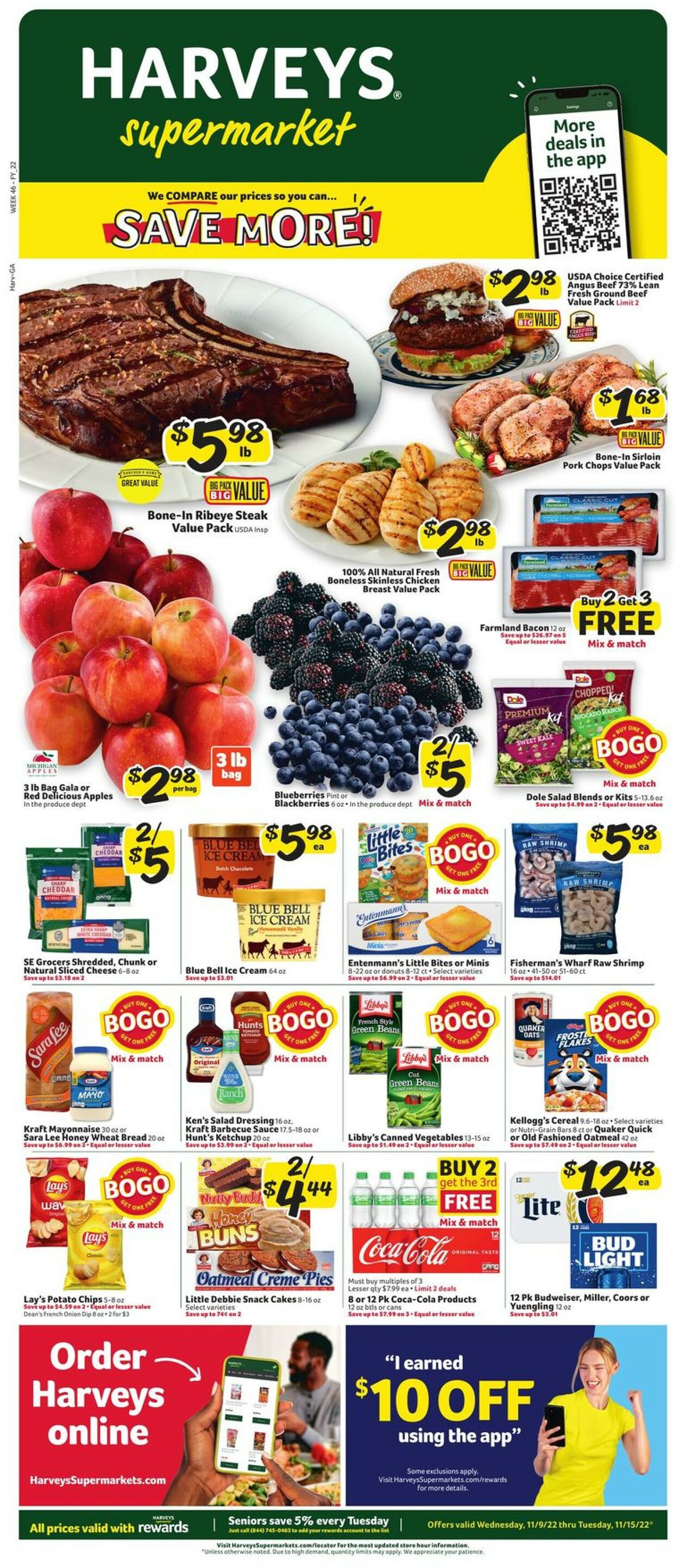 Harveys Supermarket Weekly Ad Circular - valid 11/09-11/15/2022