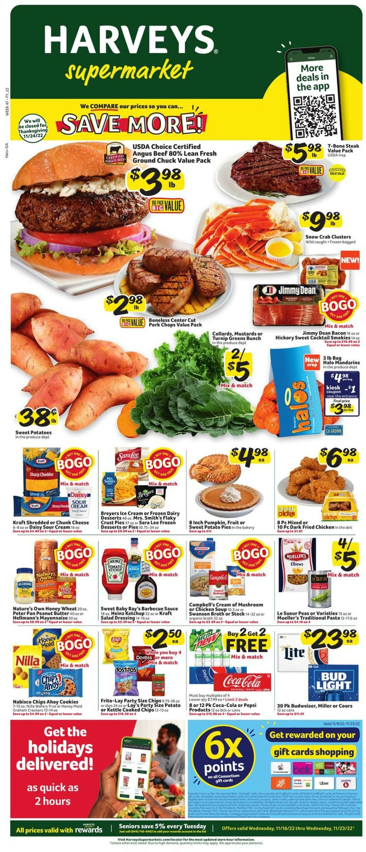 Harveys Supermarket Weekly Ad Circular - valid 11/16-11/22/2022