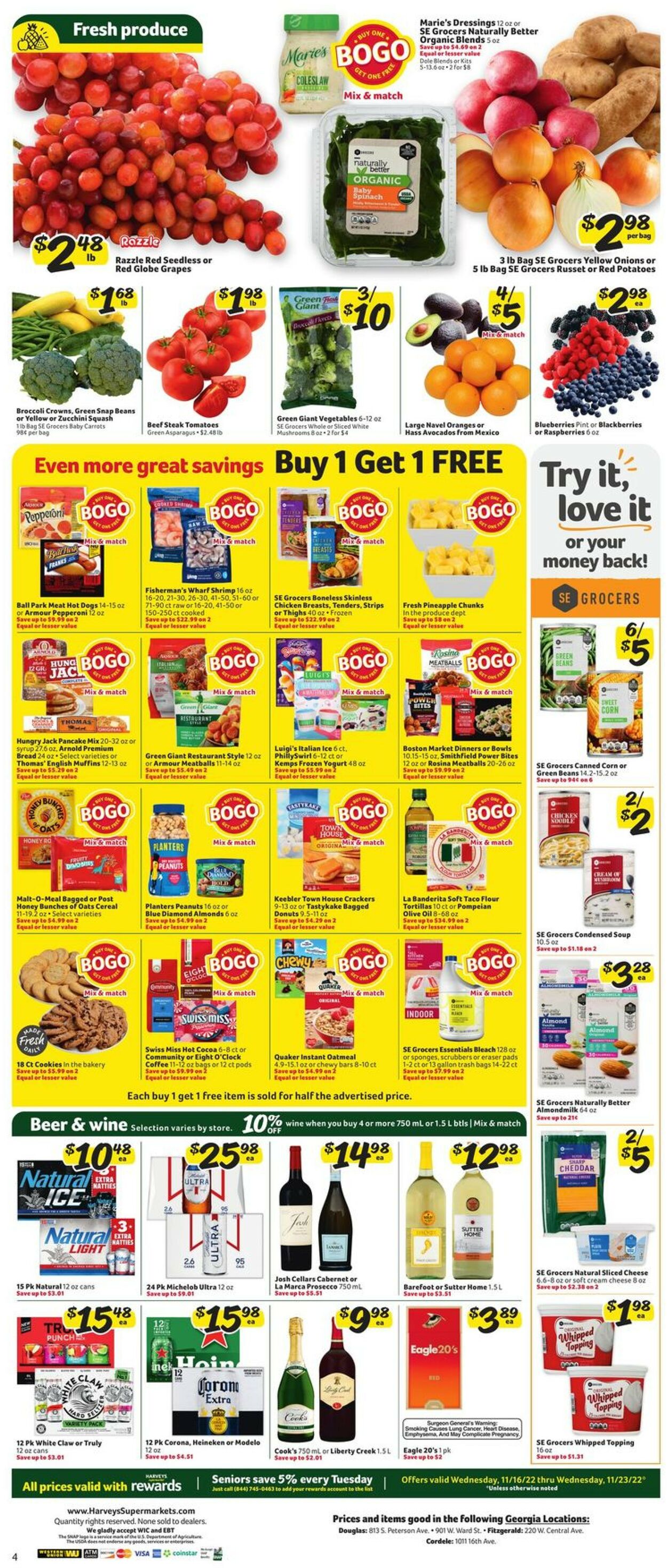 Harveys Supermarket Weekly Ad Circular - valid 11/16-11/22/2022 (Page 10)