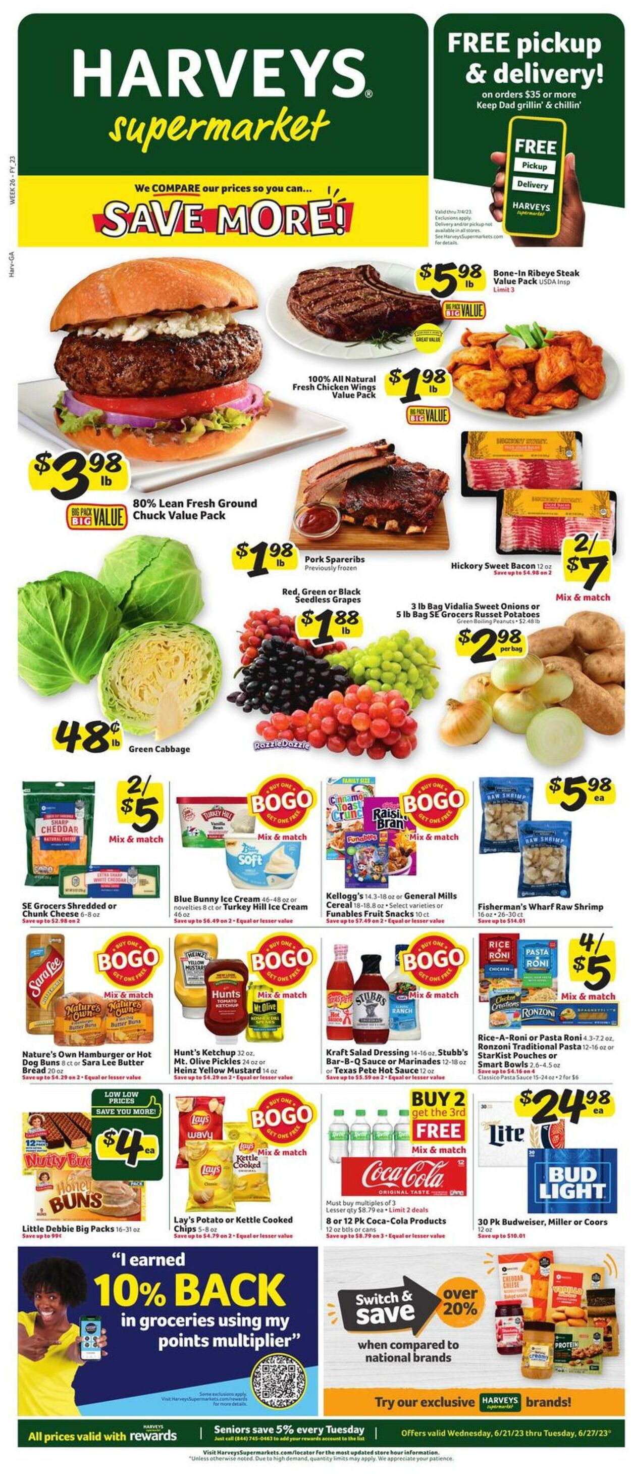 Harveys Supermarket Weekly Ad Circular - valid 06/21-06/27/2023 (Page 2)