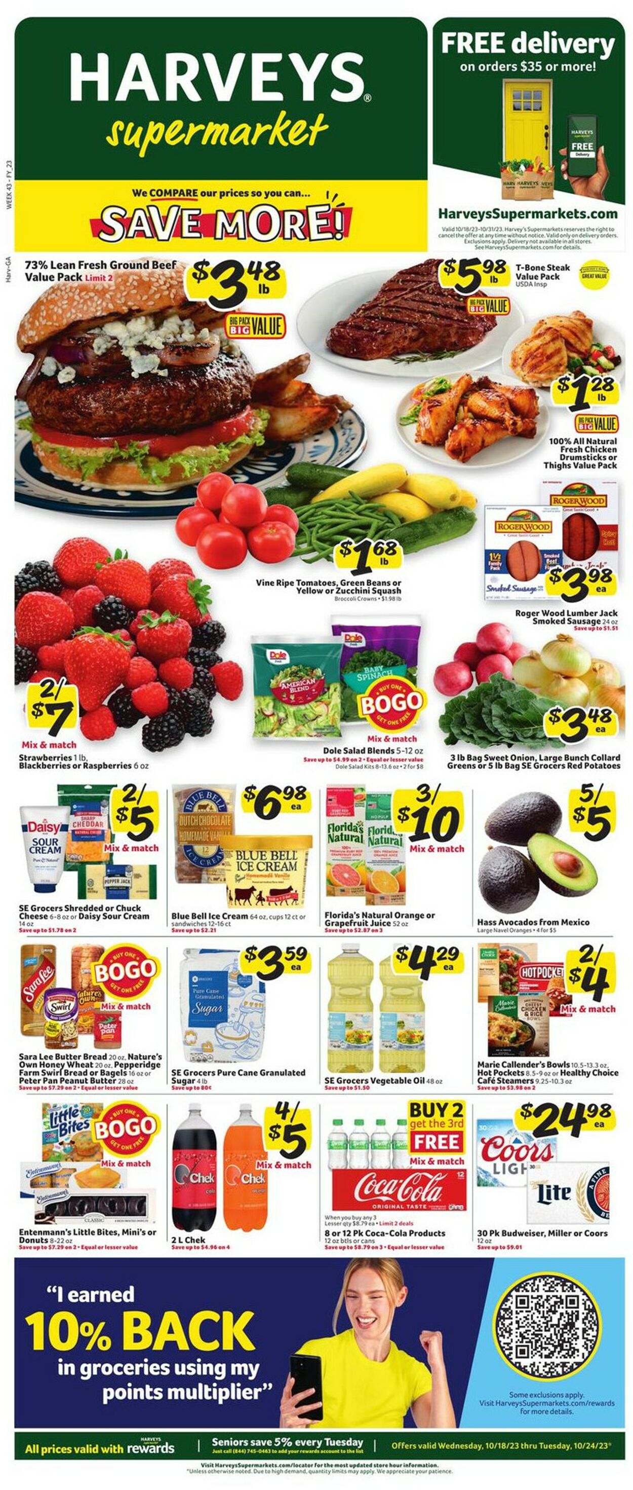 Harveys Supermarket Weekly Ad Circular - valid 10/18-10/24/2023 (Page 2)