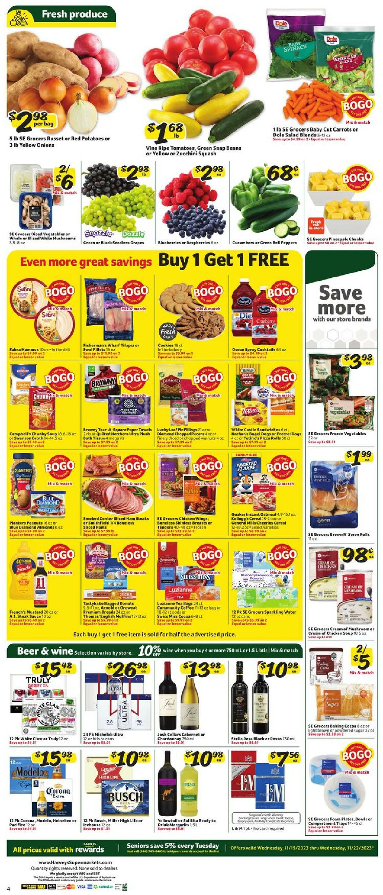Harveys Supermarket Weekly Ad Circular - valid 11/15-11/21/2023 (Page 12)