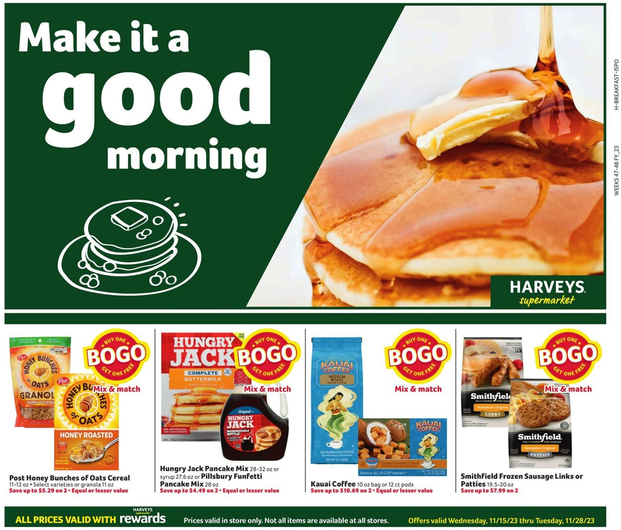 Harveys Supermarket Weekly Ad Circular - valid 11/15-11/28/2023