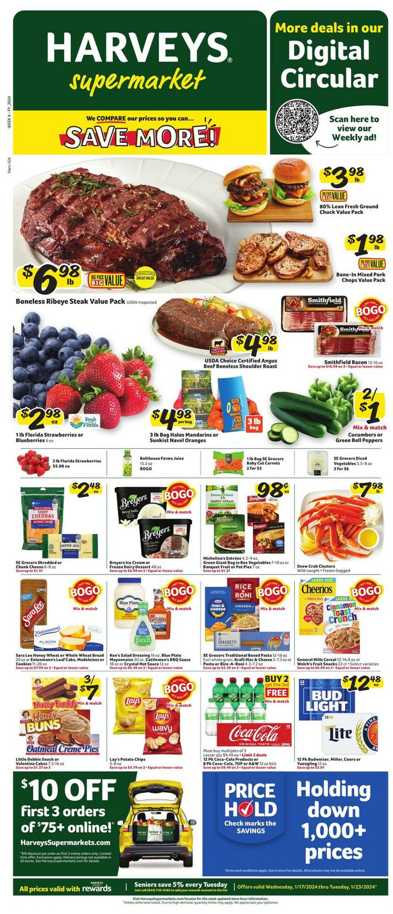 Harveys Supermarket Weekly Ad Circular - valid 01/17-01/23/2024